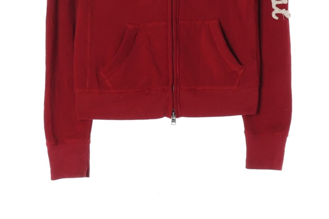 홀리스터 레드 자수 로고 후드집업 S 상품이미지6