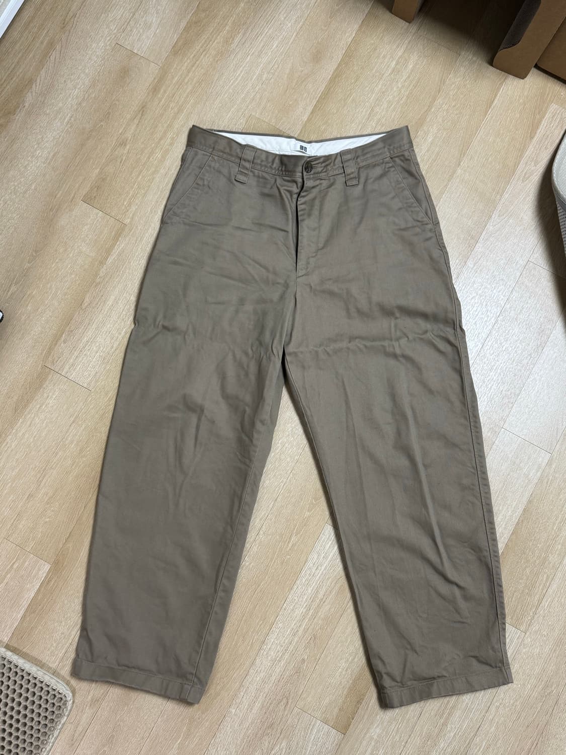 유니클로 U 와이드핏 치노팬츠 브라운 85 상품이미지2