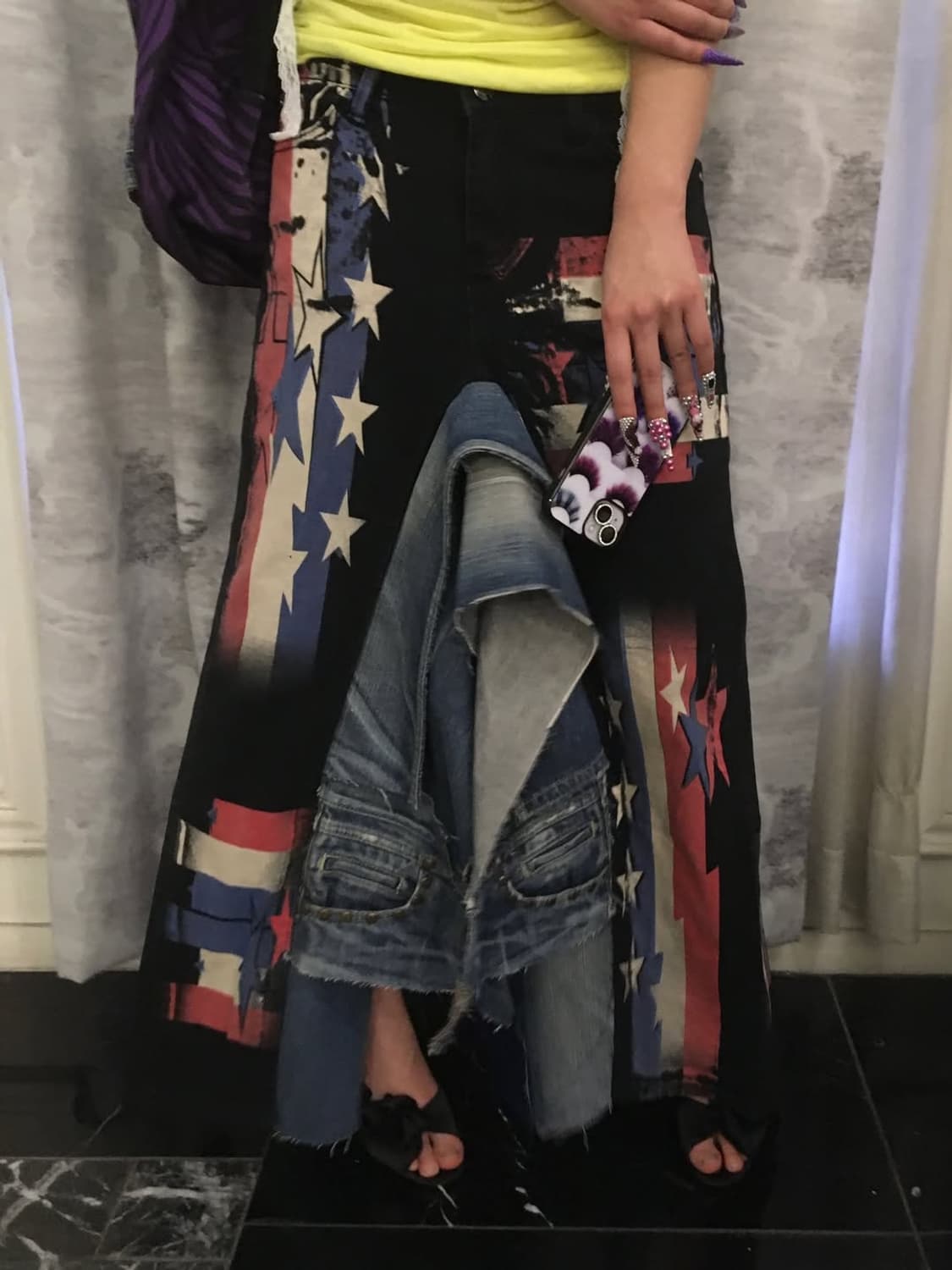 UK denim skirt 상품이미지2