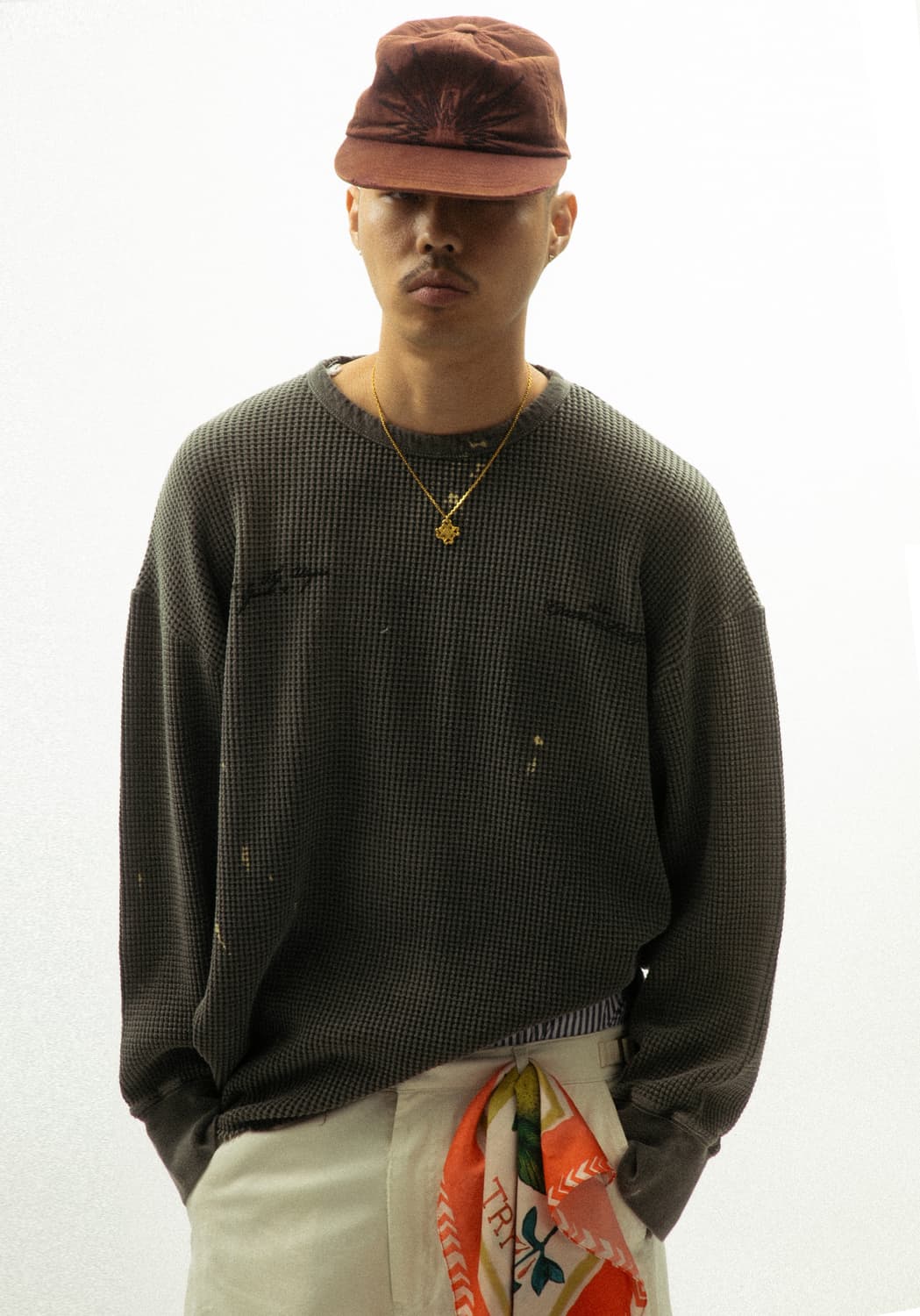 (새상품) 게더레이지 WIDE CUT WAFFLE SLEEVE 상품이미지4