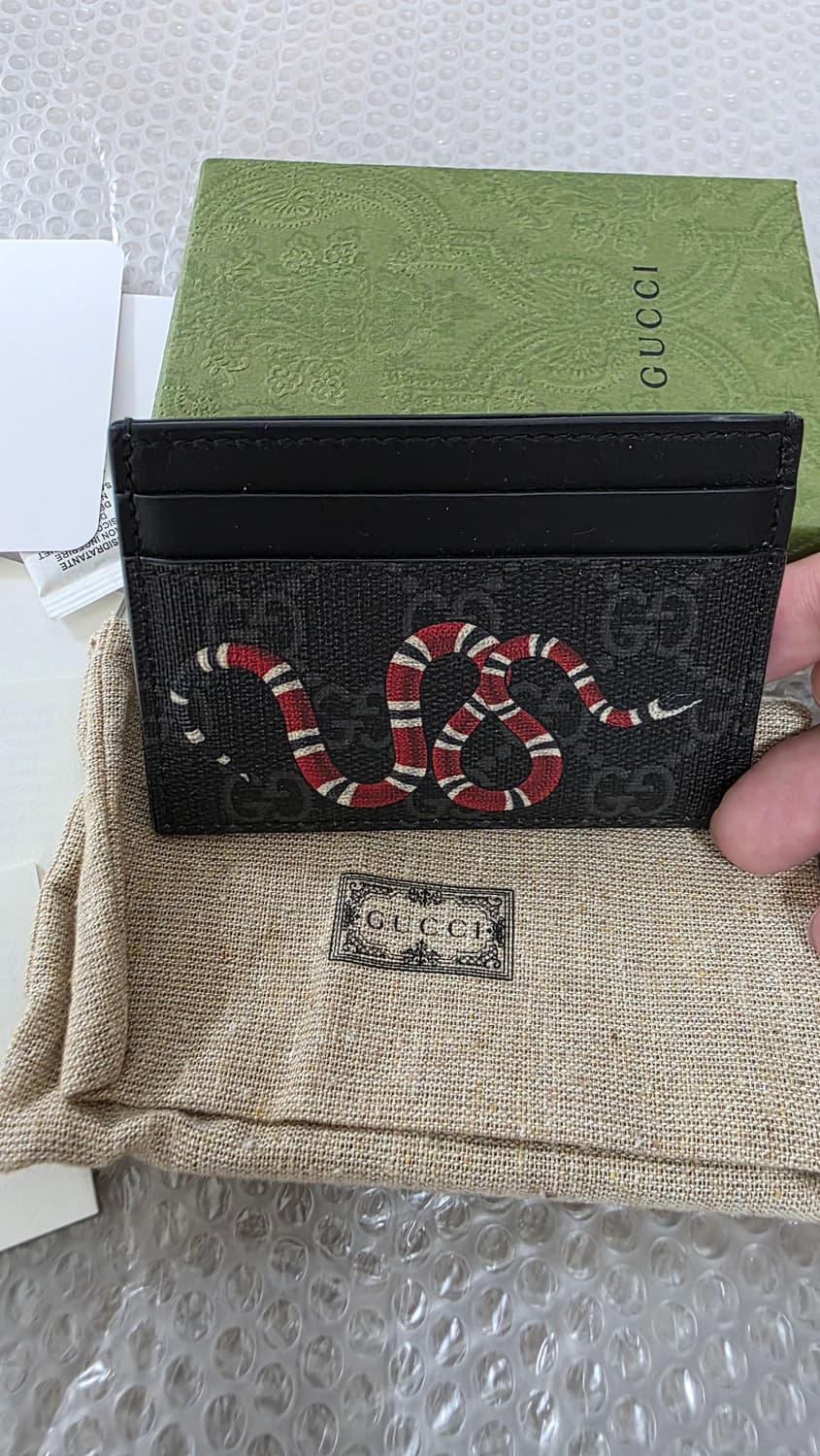 [풀구성,새상품급]구찌 스네이크 카드지갑 블랙 상품이미지2