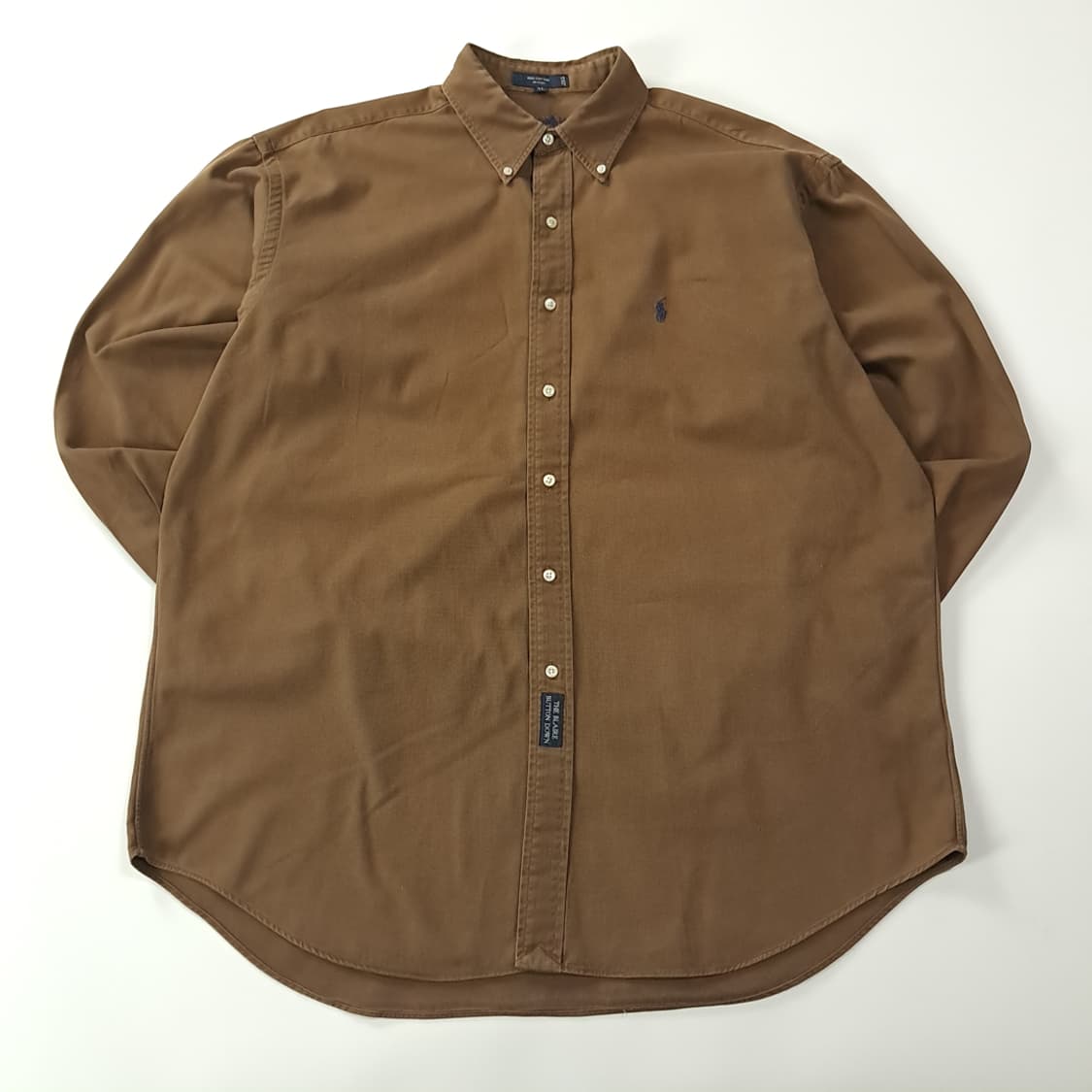 CK299 XL 폴로 90s 더블레어 클래식 브라운 버튼다운 셔츠 남방 상품이미지1