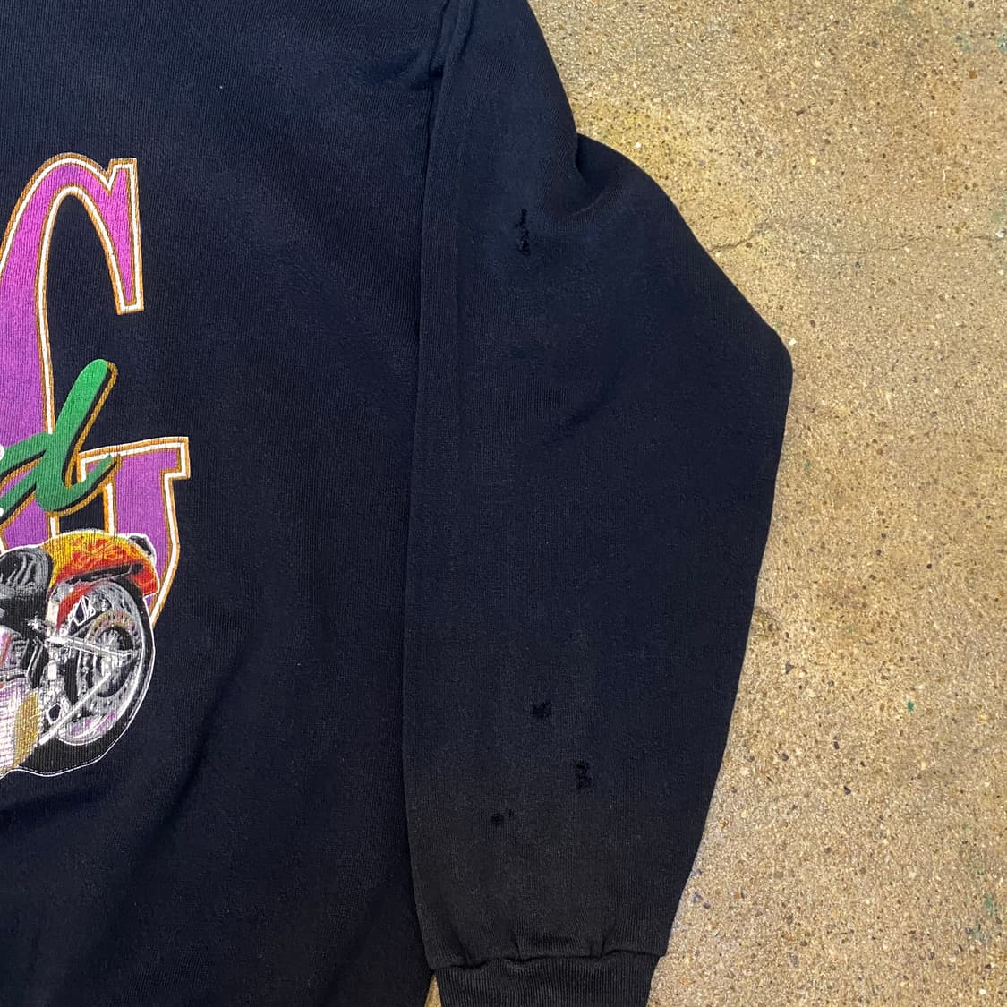 90s USA 빈티지 데미지 바이크 맨투맨  상품이미지3