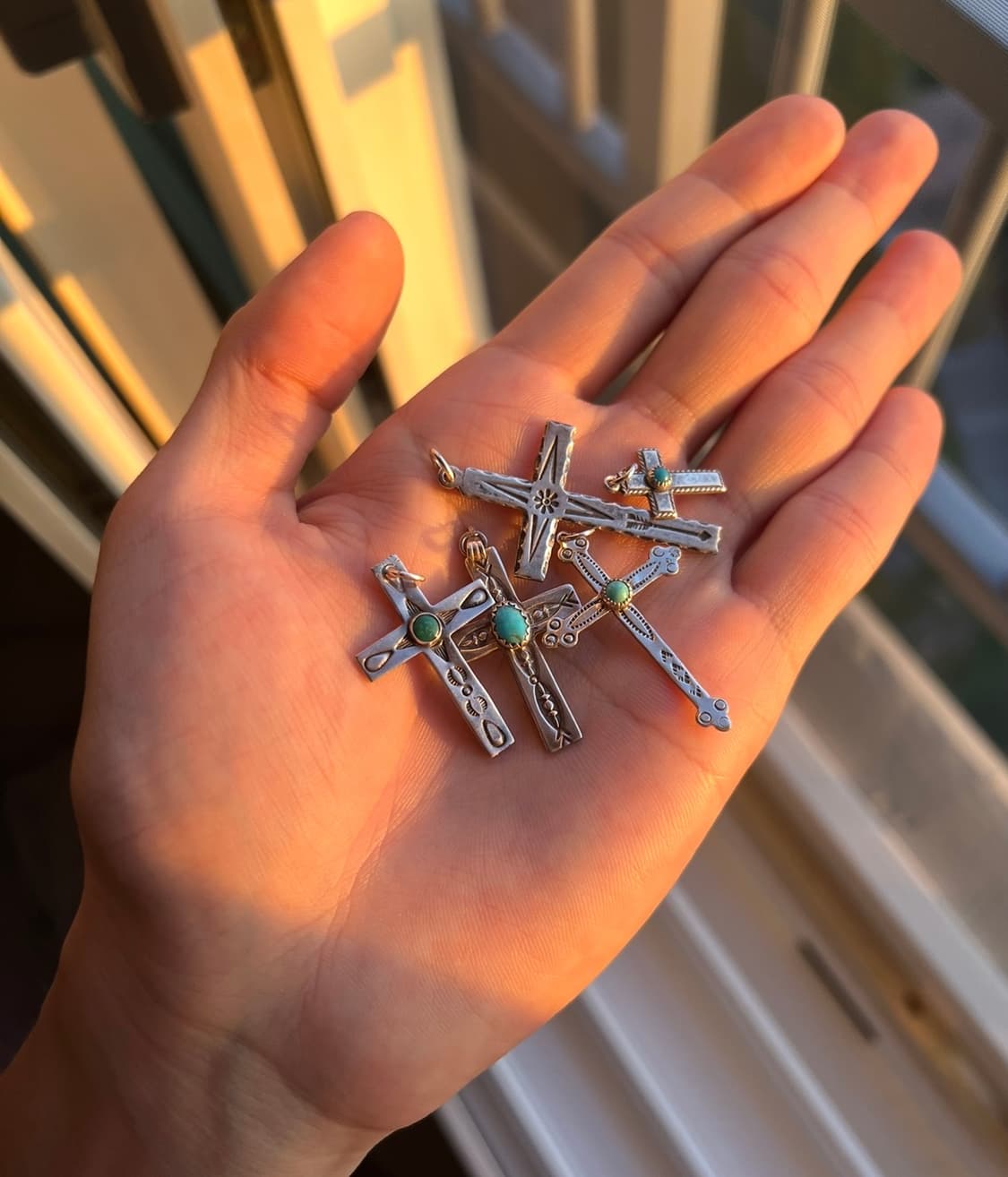 빈티지 나바호 인디언 애로우즈 십자가 크로스 실버 목걸이 상품이미지10