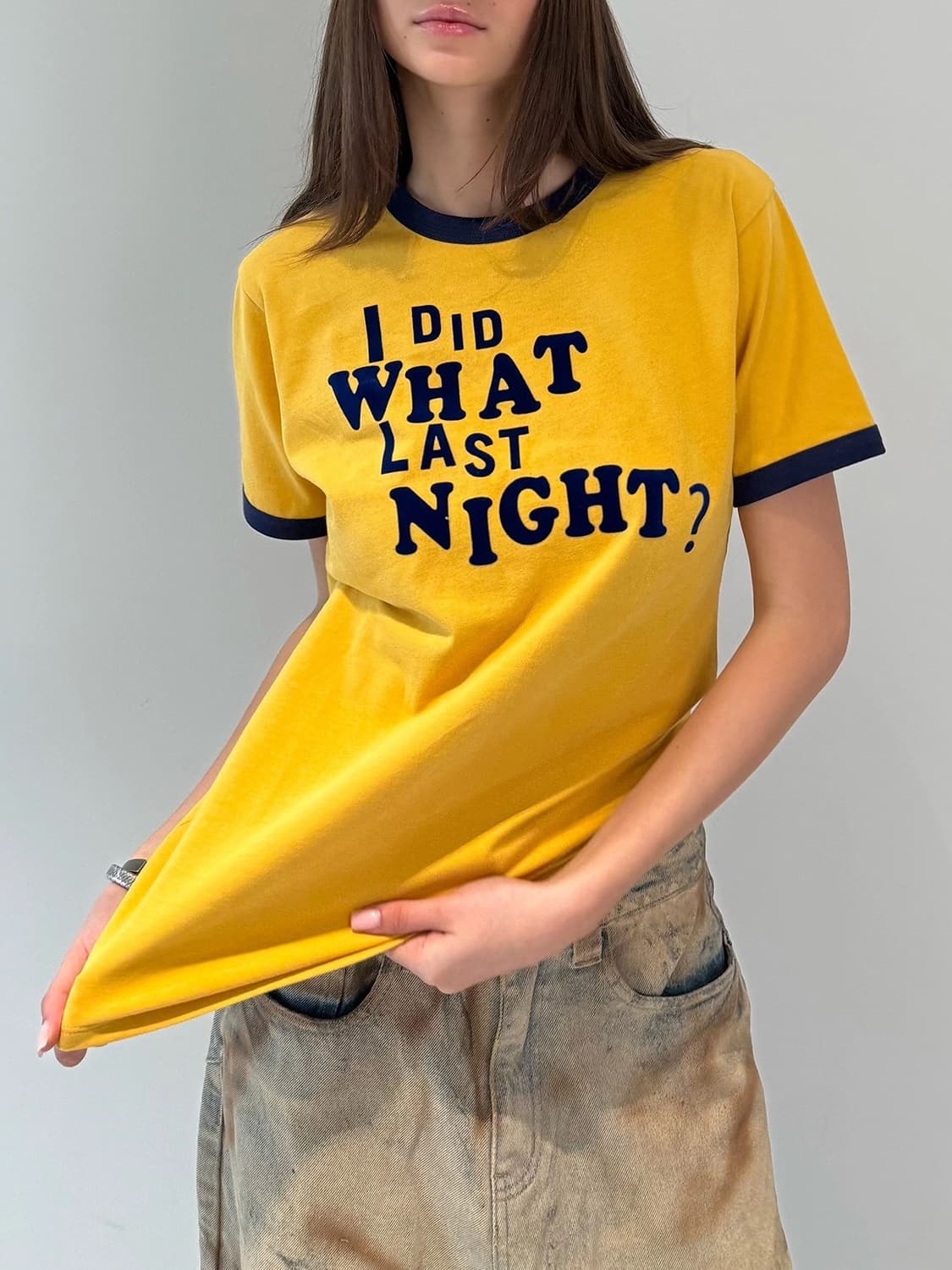 (단시간1착)I Did What Last Night Ringer 티셔츠 상품이미지3