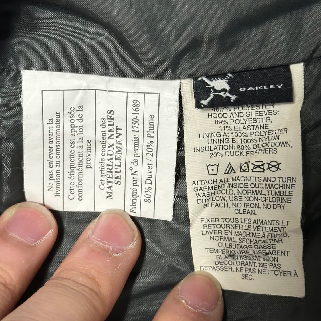 Oakley 그래픽 다운 후드 자켓 패딩 겸 조끼 상품이미지6