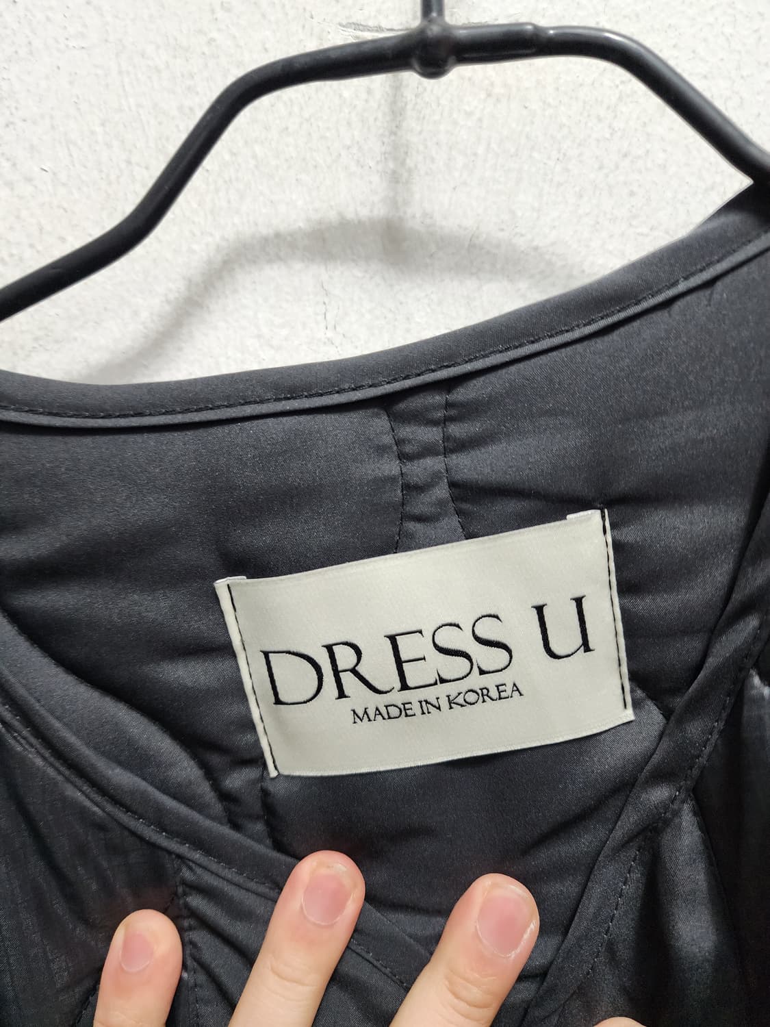 DRESS U 블랙 퀼팅 자켓 상품이미지5