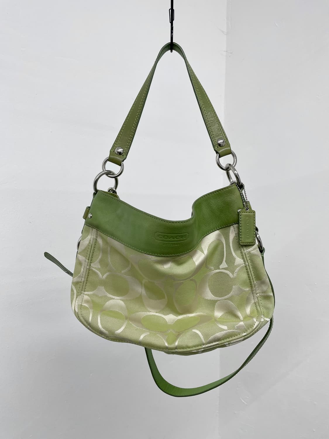 코치 페어리 연두 자카드 숄더백 상품이미지1