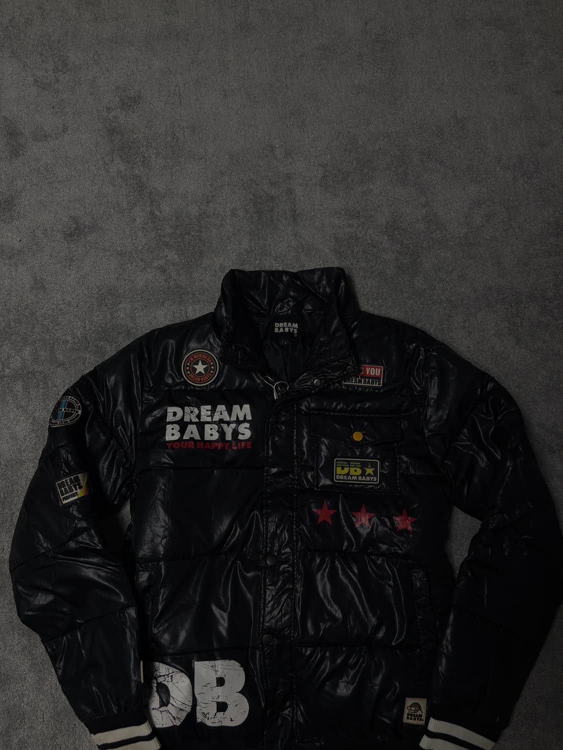 Vintage Y2K punk racing patch jacket 상품이미지4