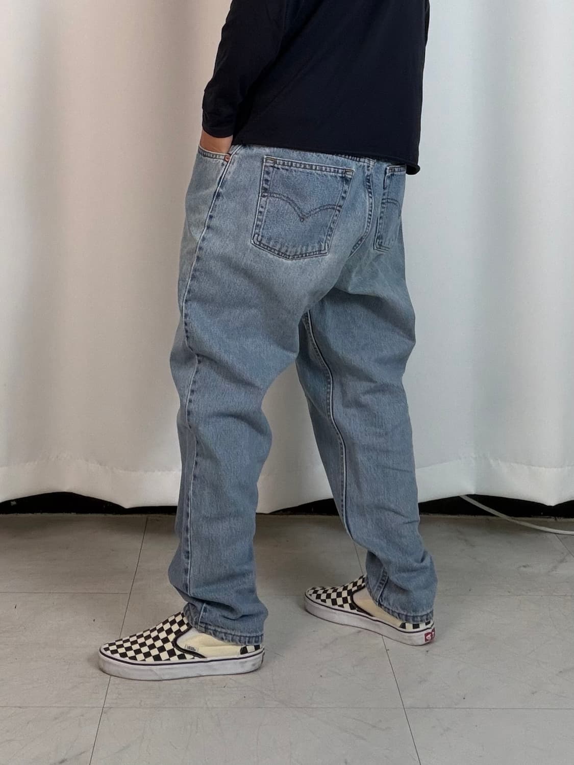 a597) 34 리바이스 90s USA 550 테이퍼드 데님/청바지 상품이미지2
