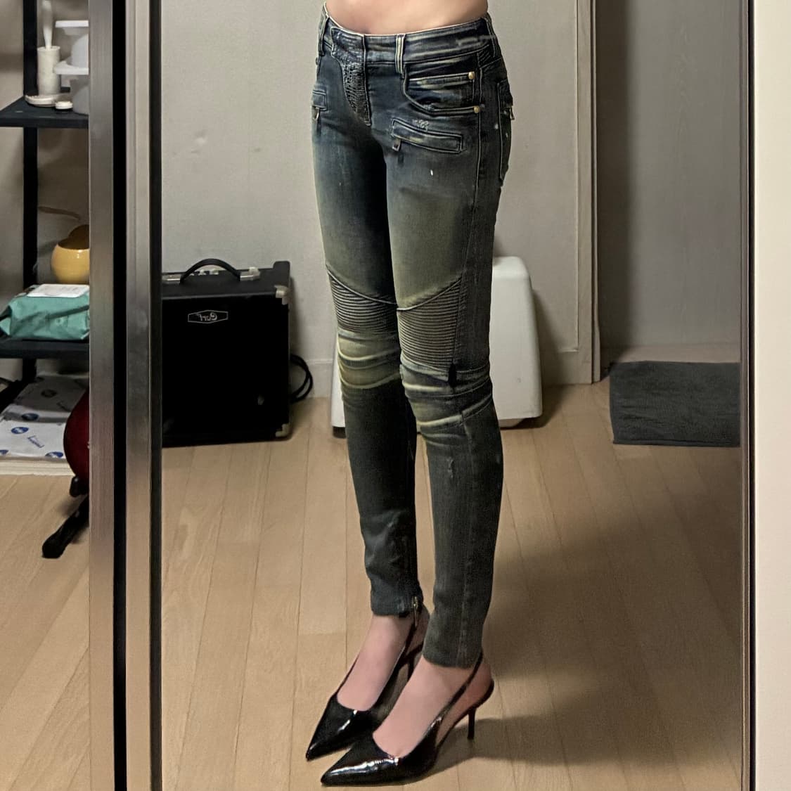 발망 클래식 슬림핏 녹워싱 바이커진 상품이미지2