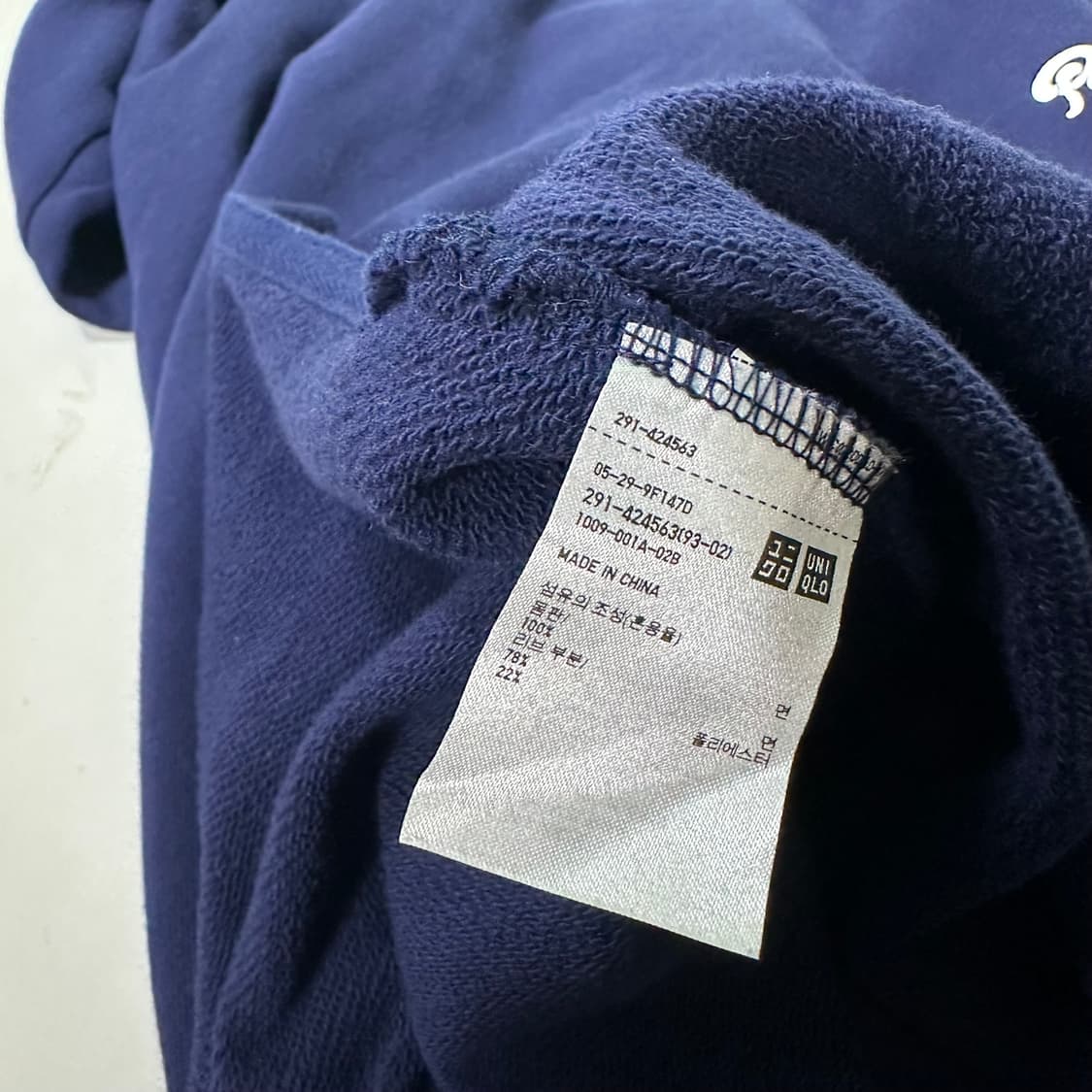 우먼M-L 유니클로 X 디즈니 네이비 오버핏 민들레프린팅 코튼원피스 상품이미지7