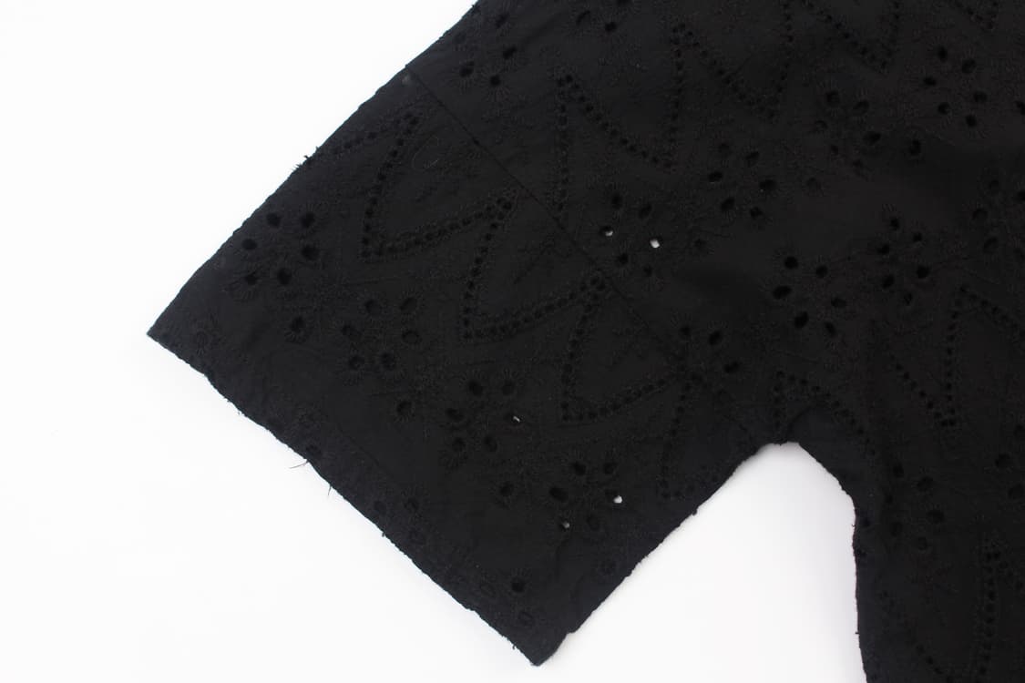 N’ORLABEL Cutwork Open Collar Shirt  상품이미지4