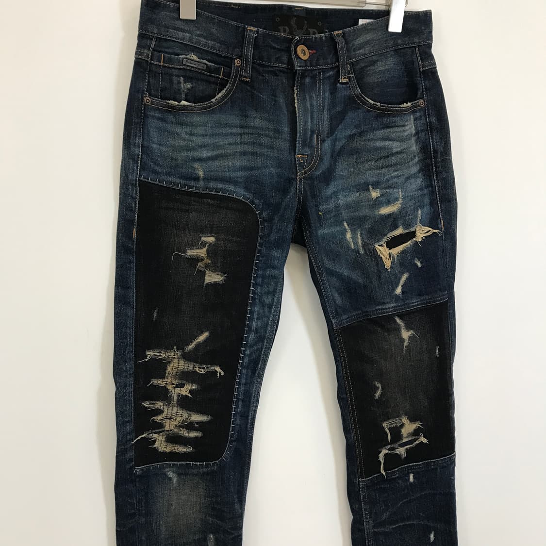 버커루 핸드메이드 패치워크 데님 청바지 [30인치] 상품이미지2