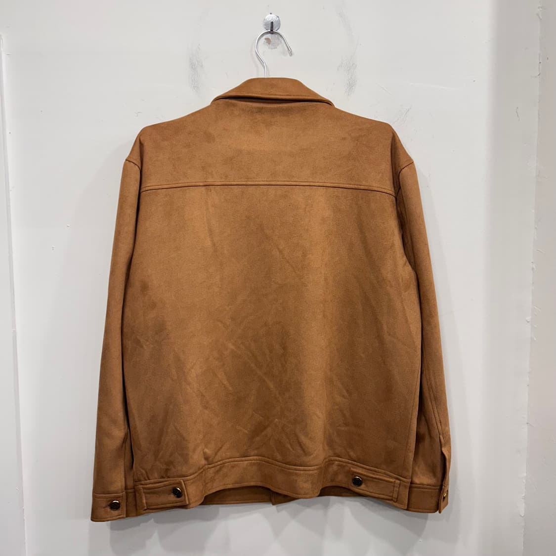 빈티지 로고 버튼 포켓 스웨이드 트러커자켓 상품이미지5