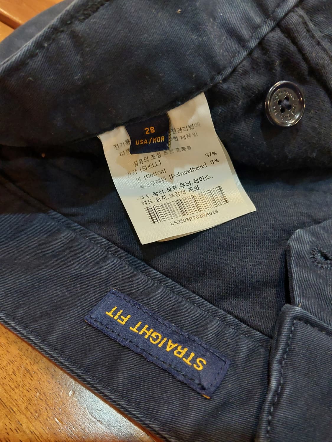 LEE 네이비 치노 팬츠 28사이즈  상품이미지2