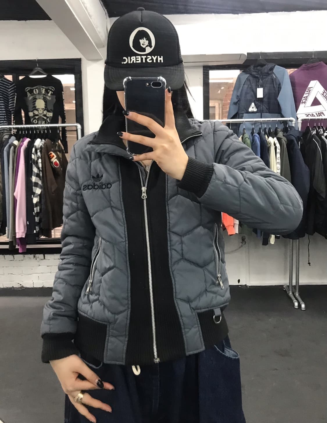 아디다스 올드스쿨 퀼팅 봄버자켓 상품이미지1