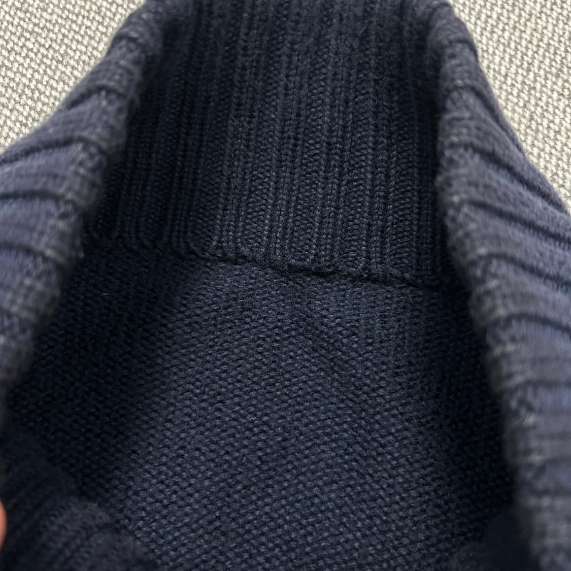 폴로 네이비 빅포니 니트집업 상품이미지4