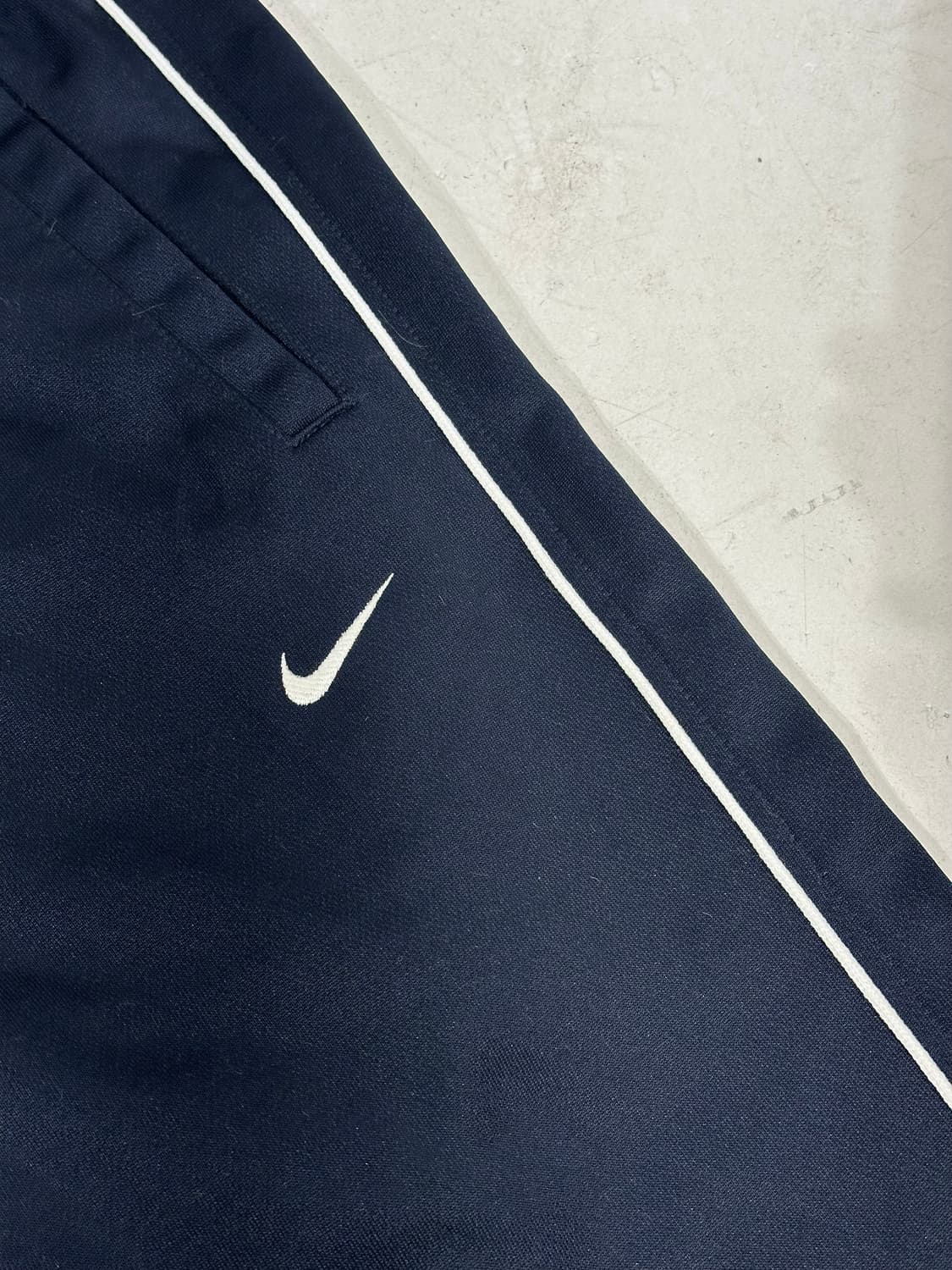 90s 나이키 네이비 화이트 사이드 라인 와이드 팬츠 S   상품이미지6