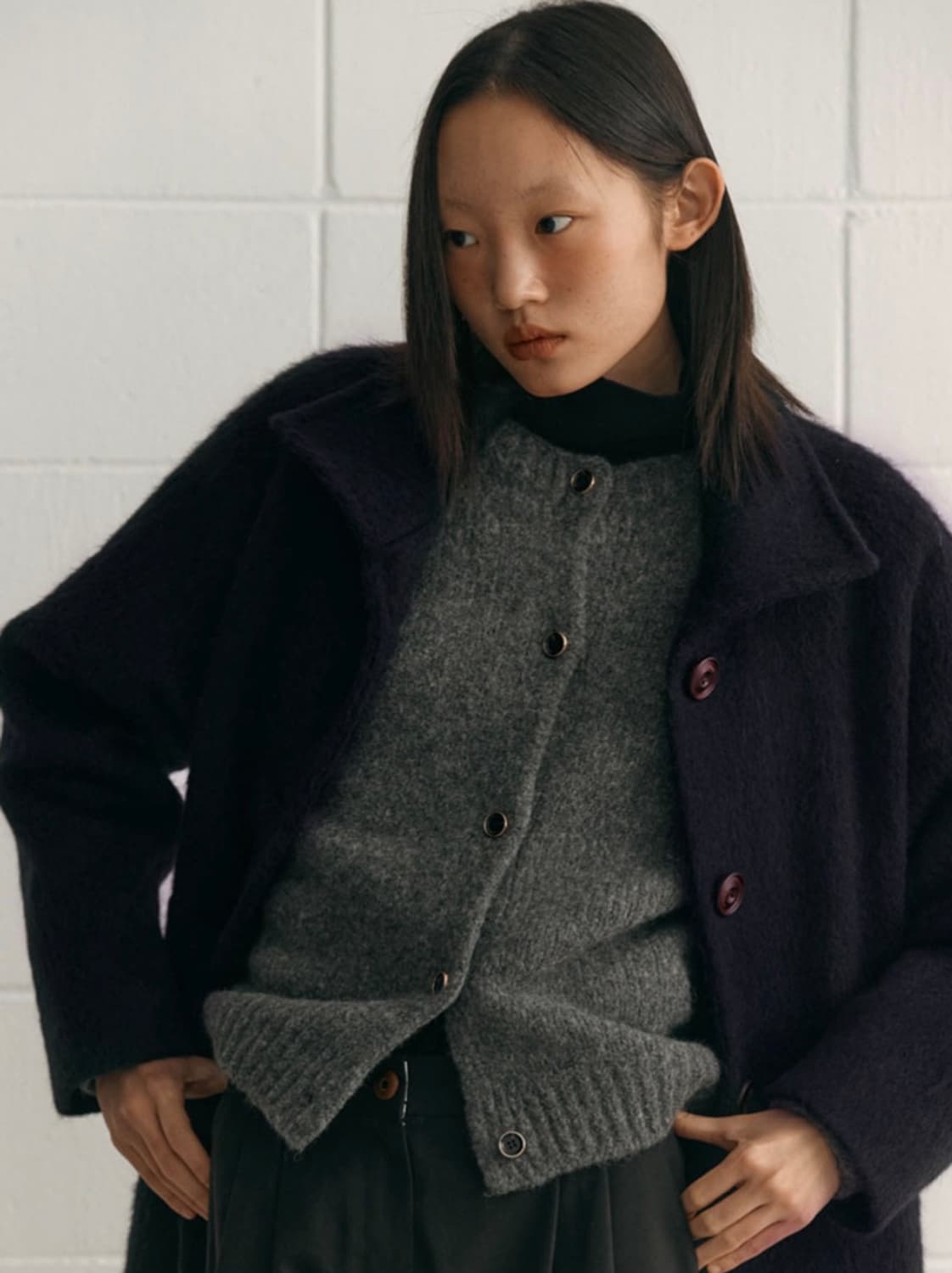 시엔느 로렐라이 가디건 차콜 상품이미지2