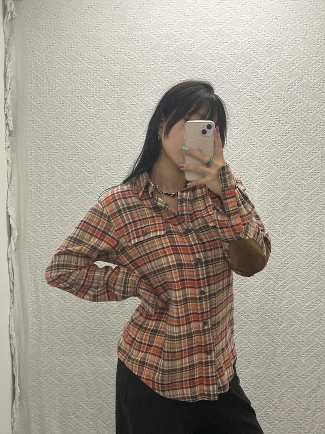 폴로 랄프로렌 레트로 파머룩 엘보패치 체크 셔츠 M C06766 상품이미지2