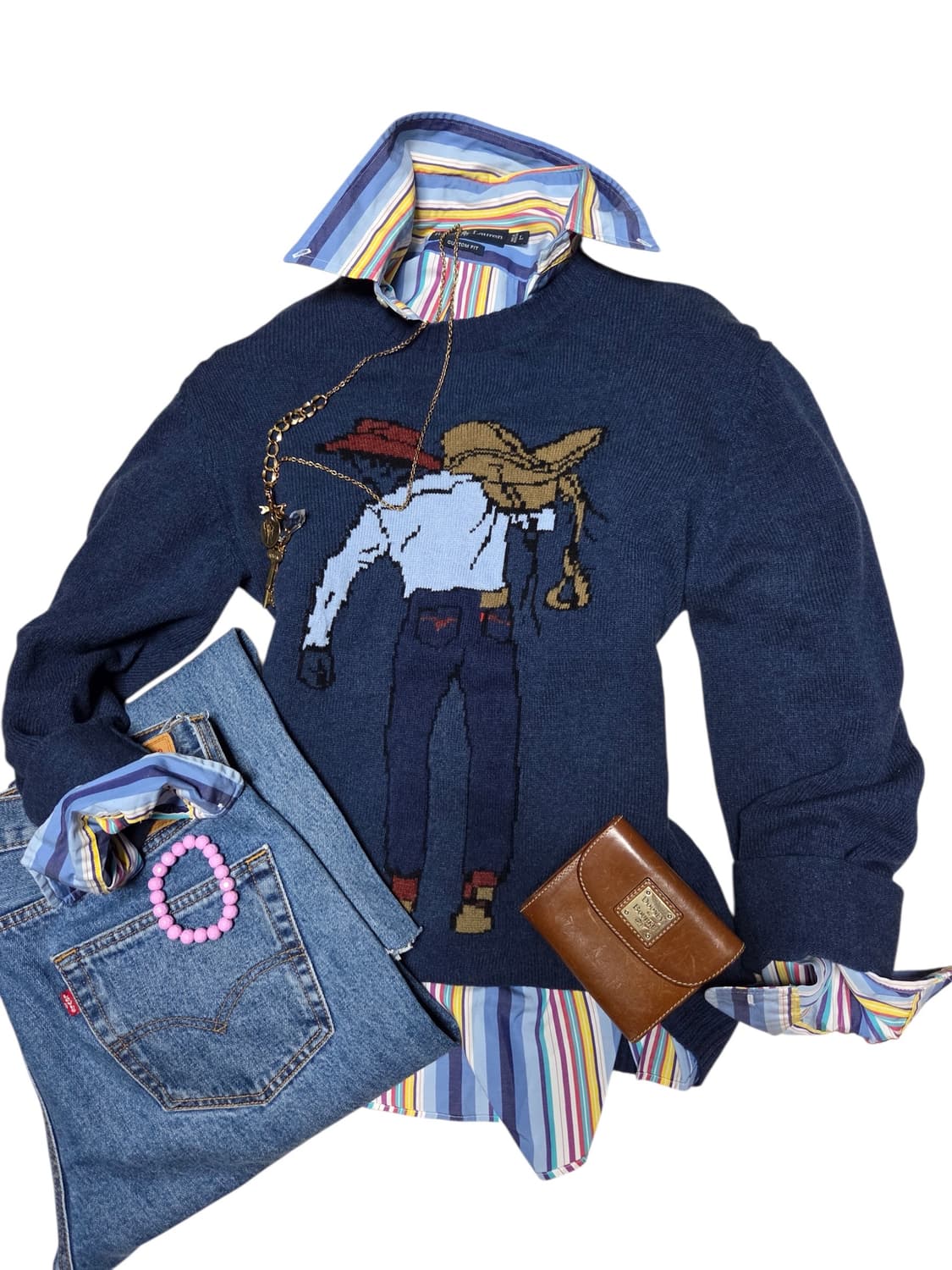 (새상품) 리바이스 웨스턴 카우보이 니트 S(남녀공용) 상품이미지1