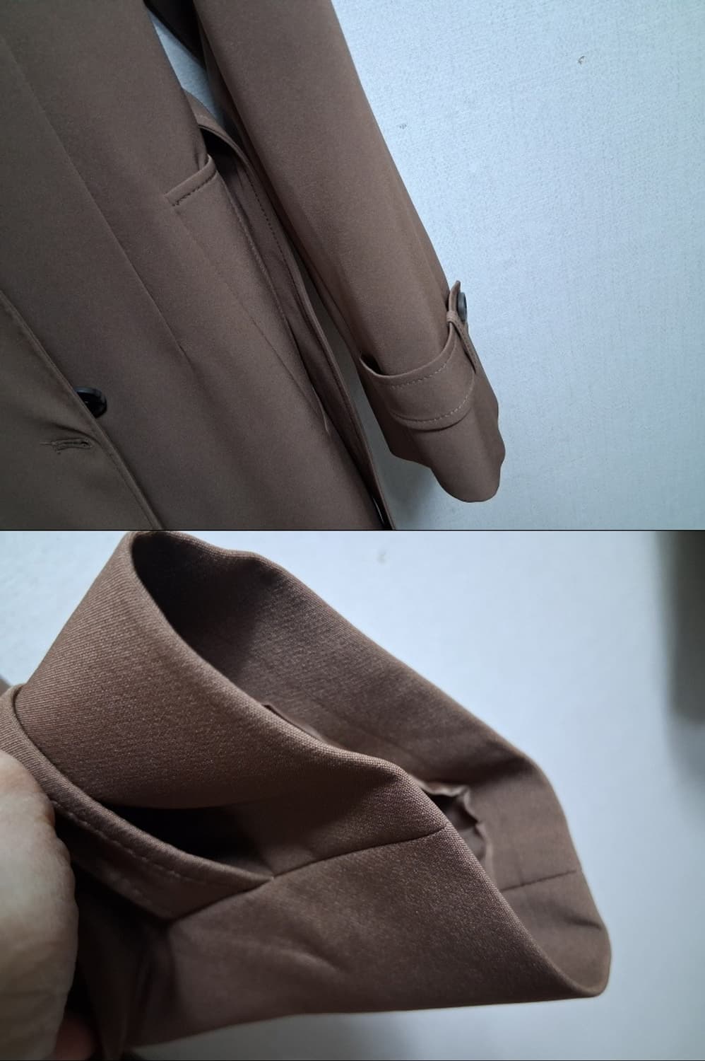 모르간 트렌치코트 카멜브라운 트렌치코트 여성4455 상품이미지5