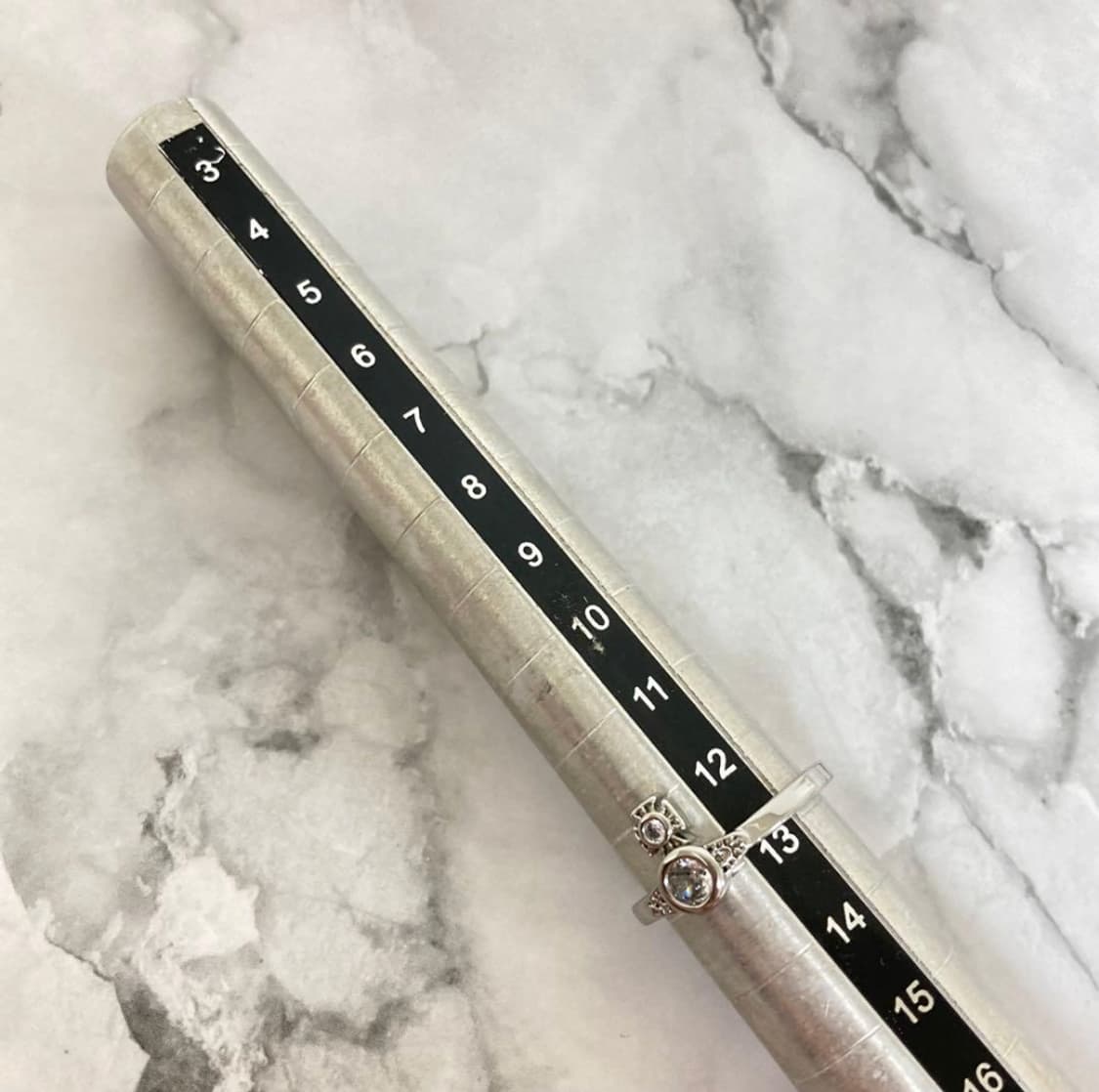 비비안웨스트우드 아카이브 화이트크리스탈 orb링 반지 상품이미지5