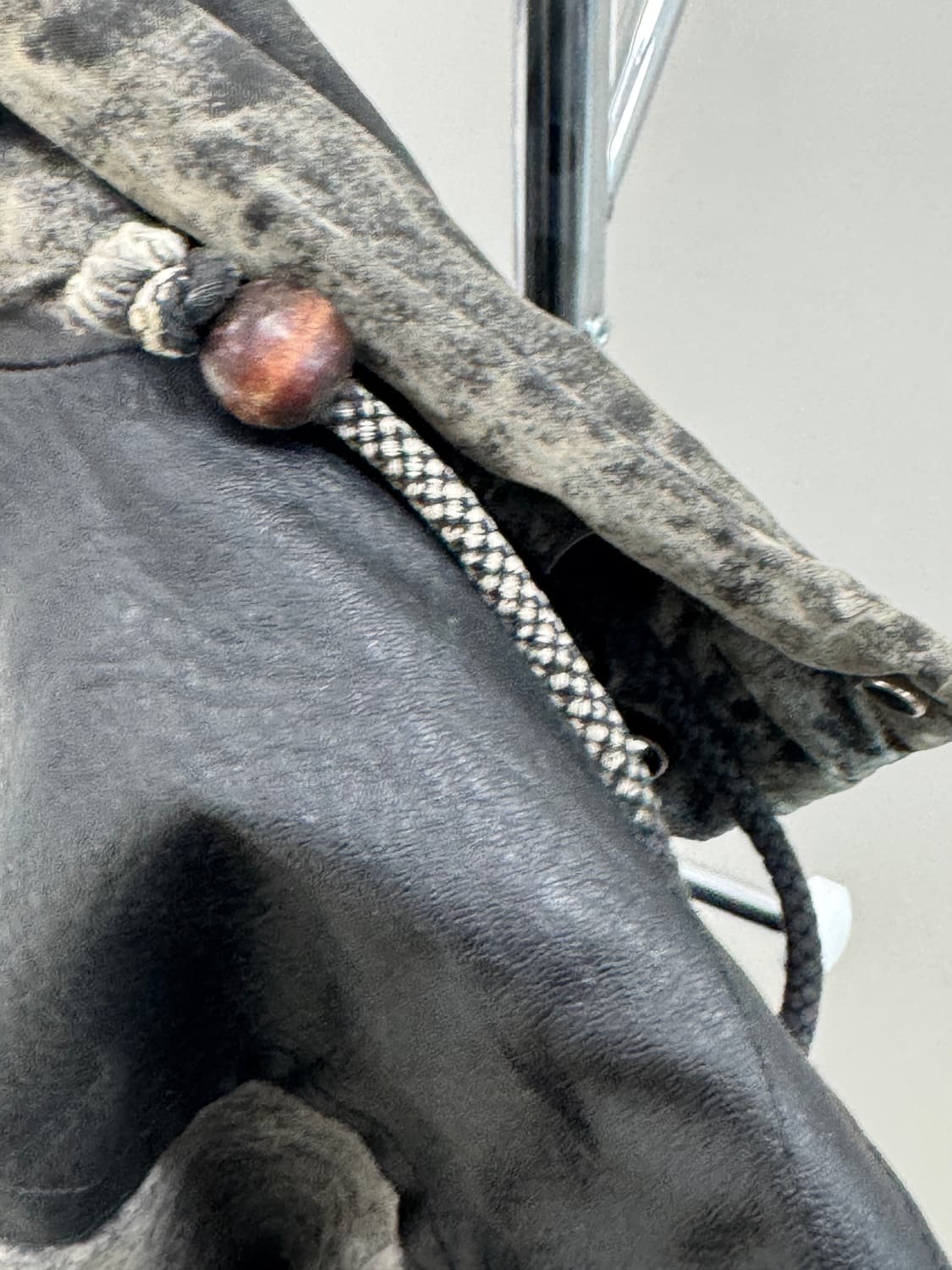 빈티지 워싱 데님 가죽 패치 점퍼 상품이미지5