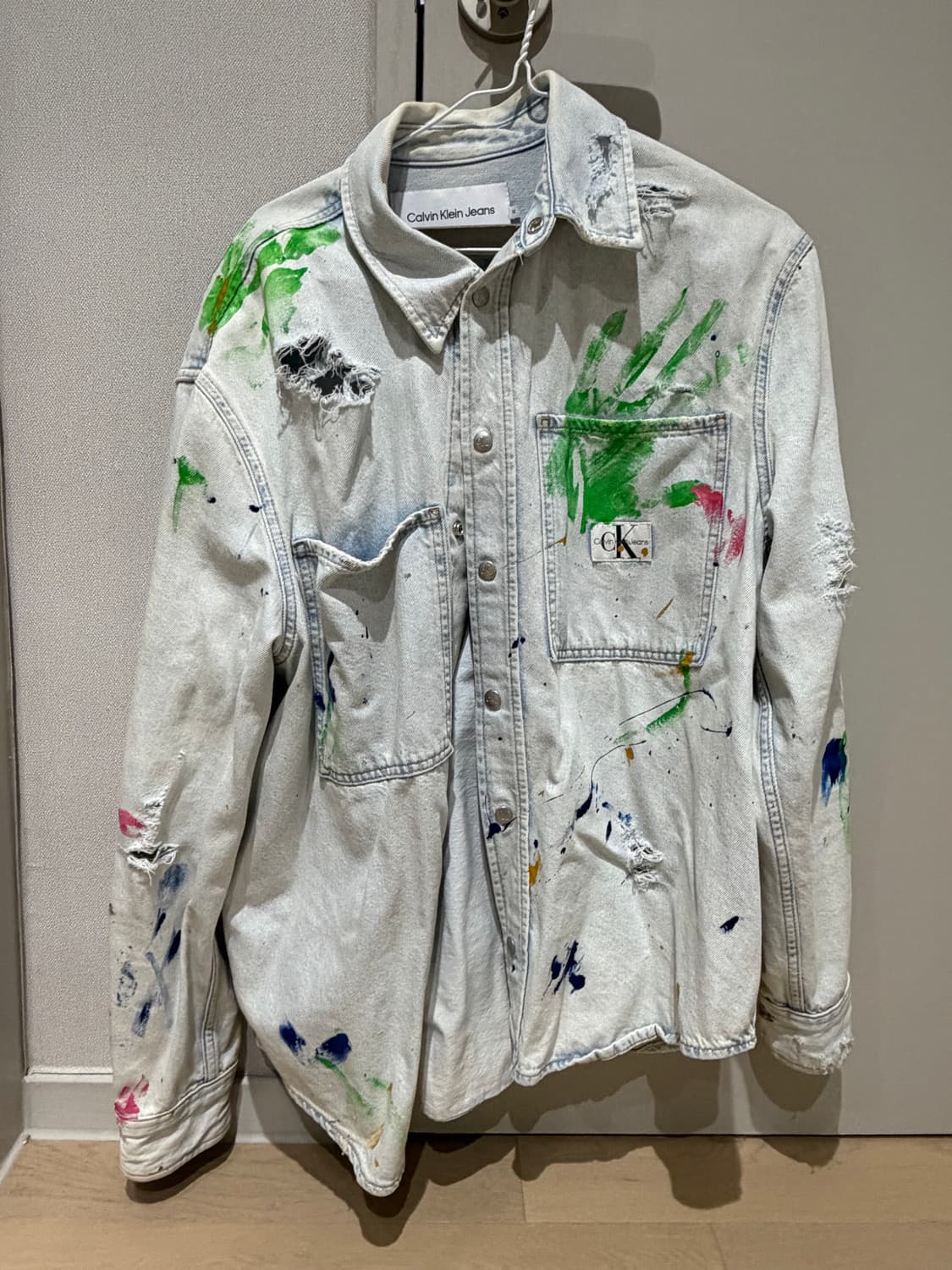 [빈티지 커스텀] 캘빈 클레인 데님 셔츠 자켓 상품이미지2