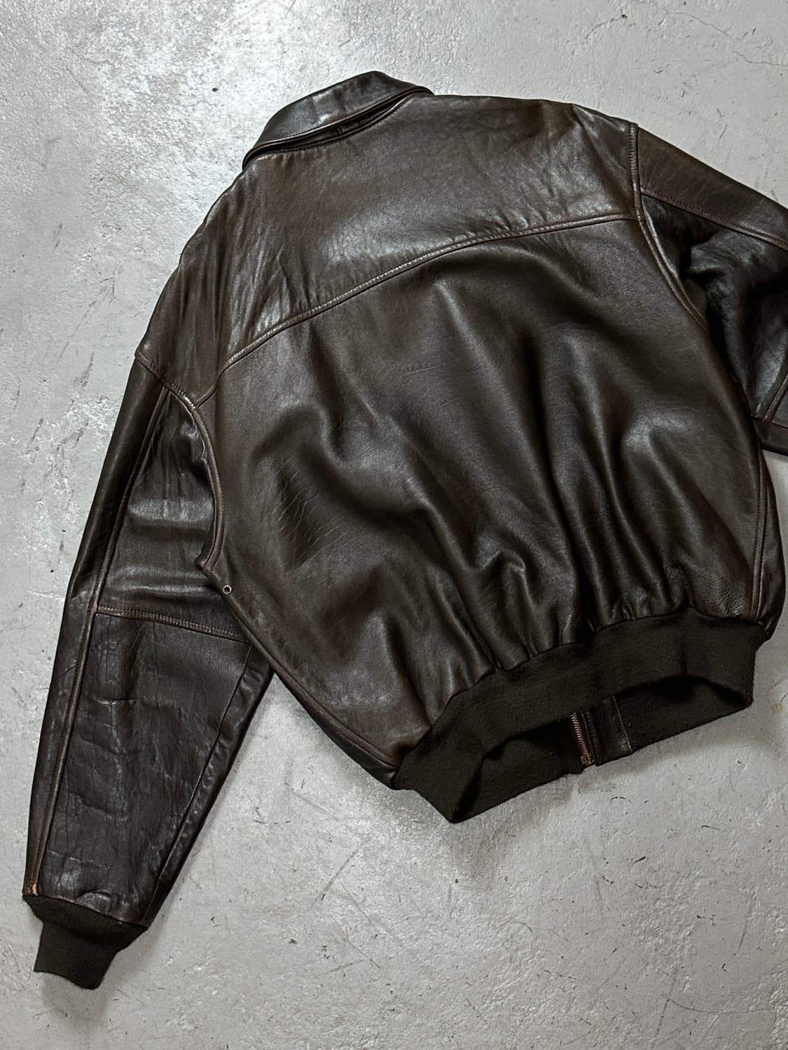 90's USA Made 빈티지 아비렉스 A2 레더 자켓 레더 봄버 상품이미지6