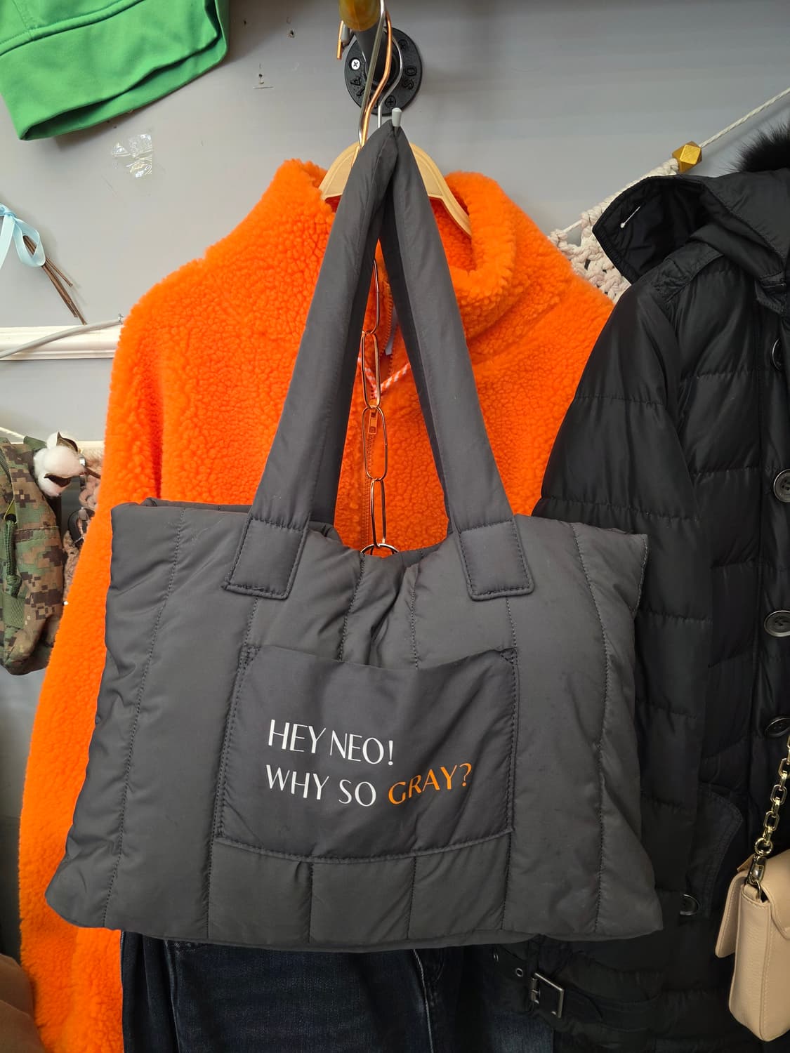 메종키츠네 x 라네즈 패딩백 그레이 상품이미지2