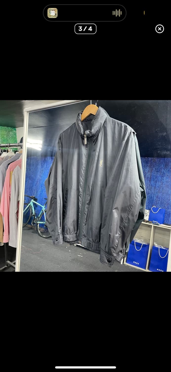 00s YSL 입생로랑 차콜 백로고 블루종 110 상품이미지2