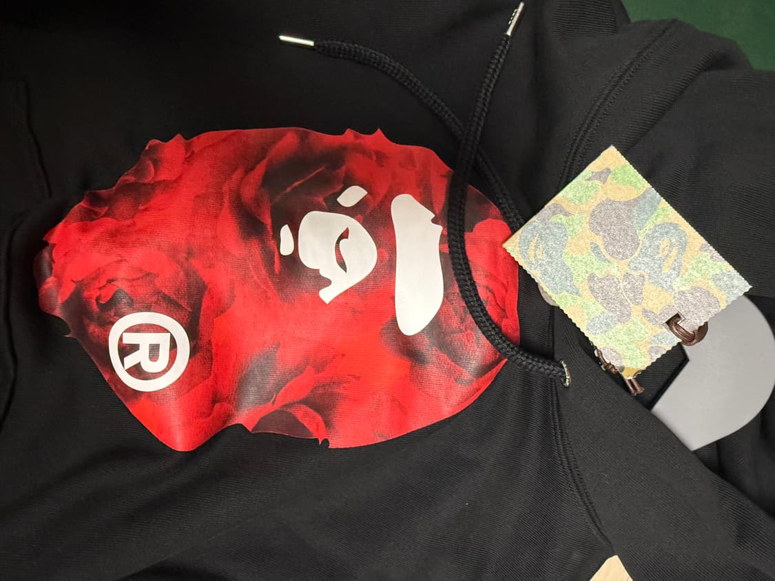 베이프 bape 플로라 솔리드 카모 에이프 헤드 후디 M 상품이미지5