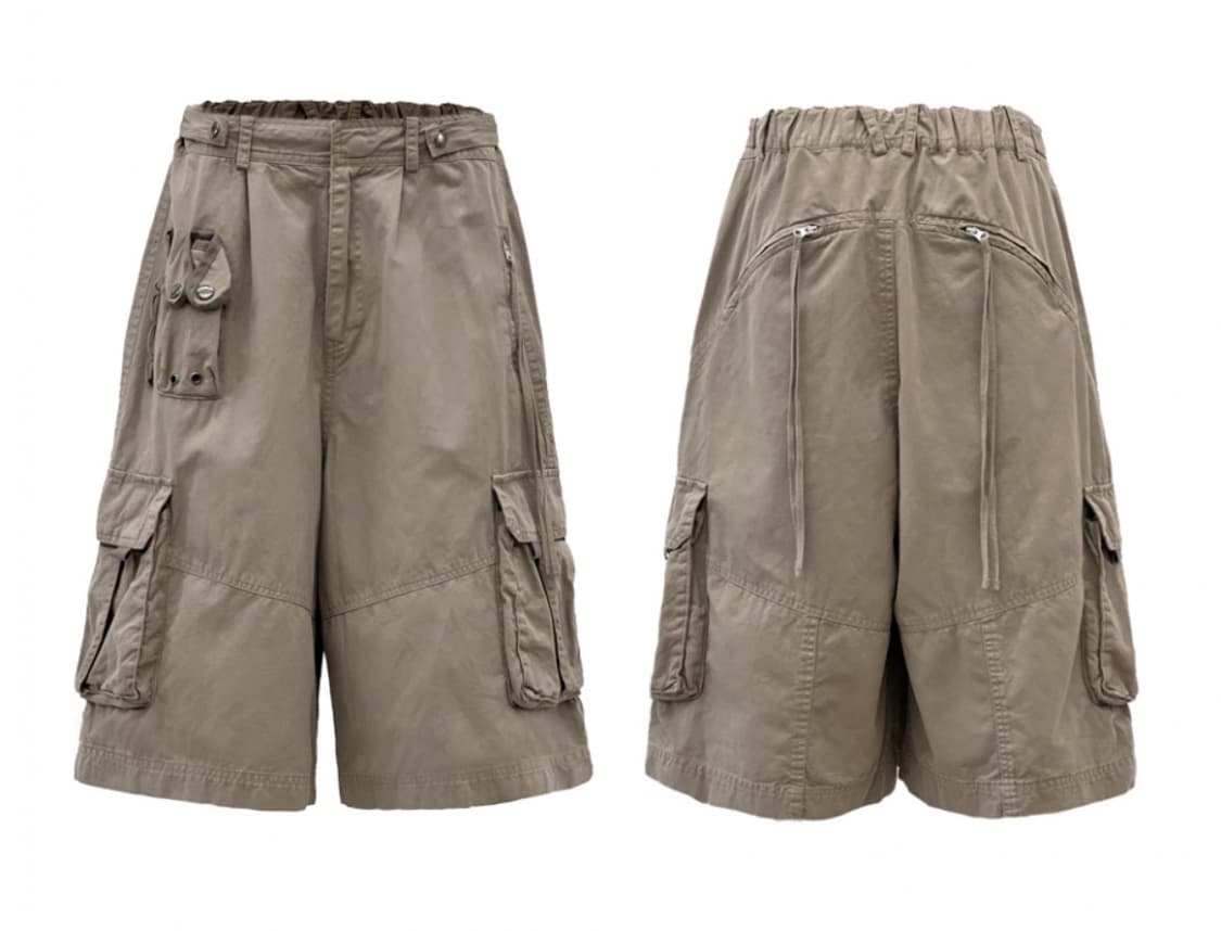 나체 WASHING CARGO HALF PANTS (UNISEX) 상품이미지1