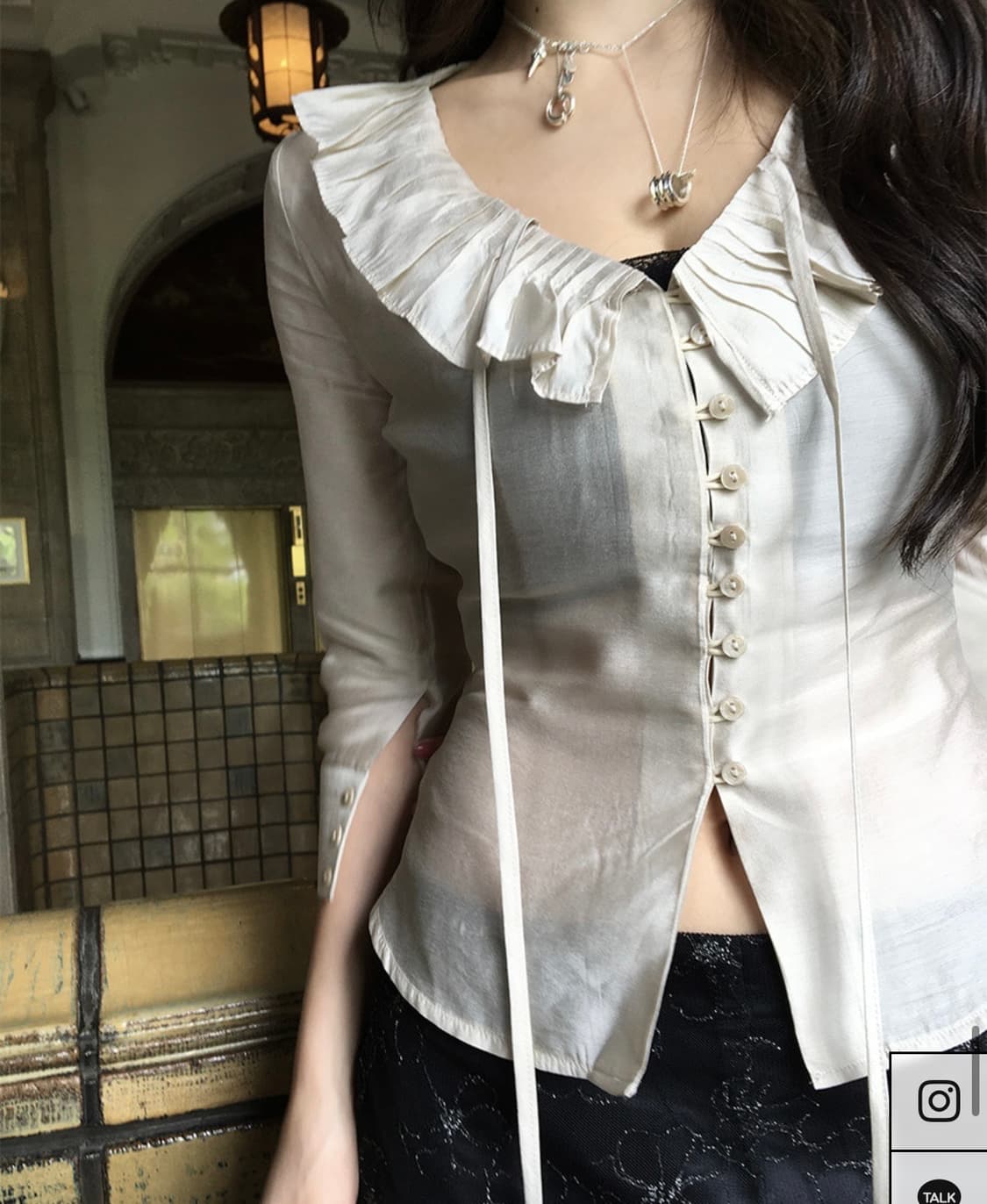 아이보렛 pintuck frill bl 상품이미지1