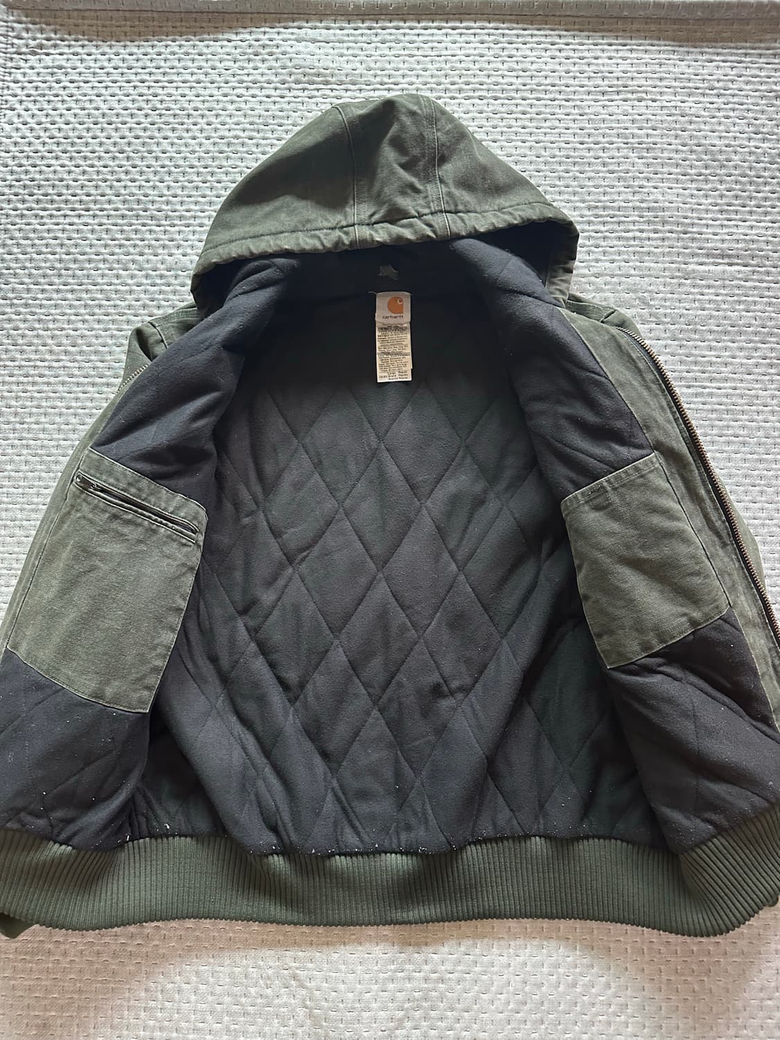 [L] 칼하트 j130 샌드스톤 덕 액티브 자켓 모스 상품이미지4