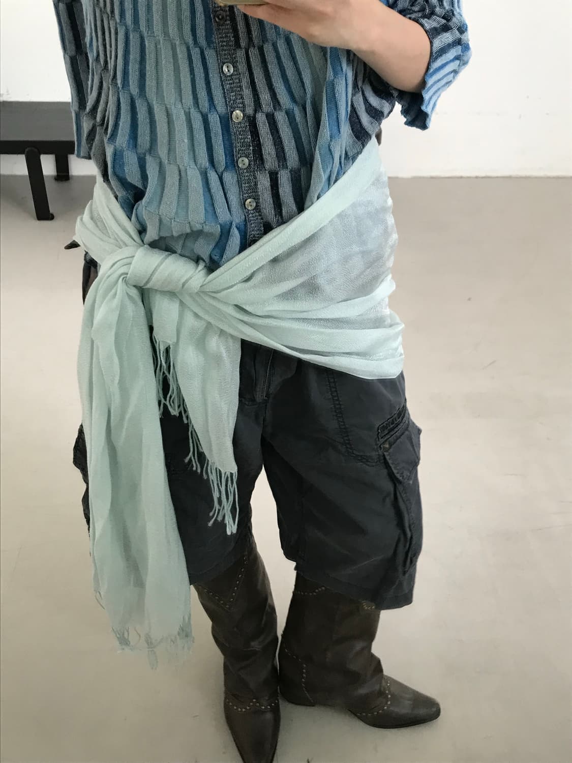 vintage sky-blue muffler 상품이미지2