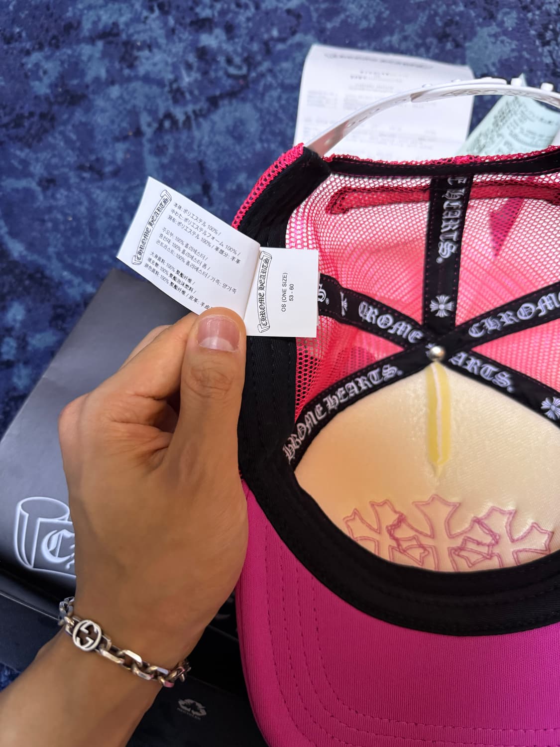 [OS]크롬하츠 세메터리 트리플크로스 패치 트러커캡 핑크 상품이미지6