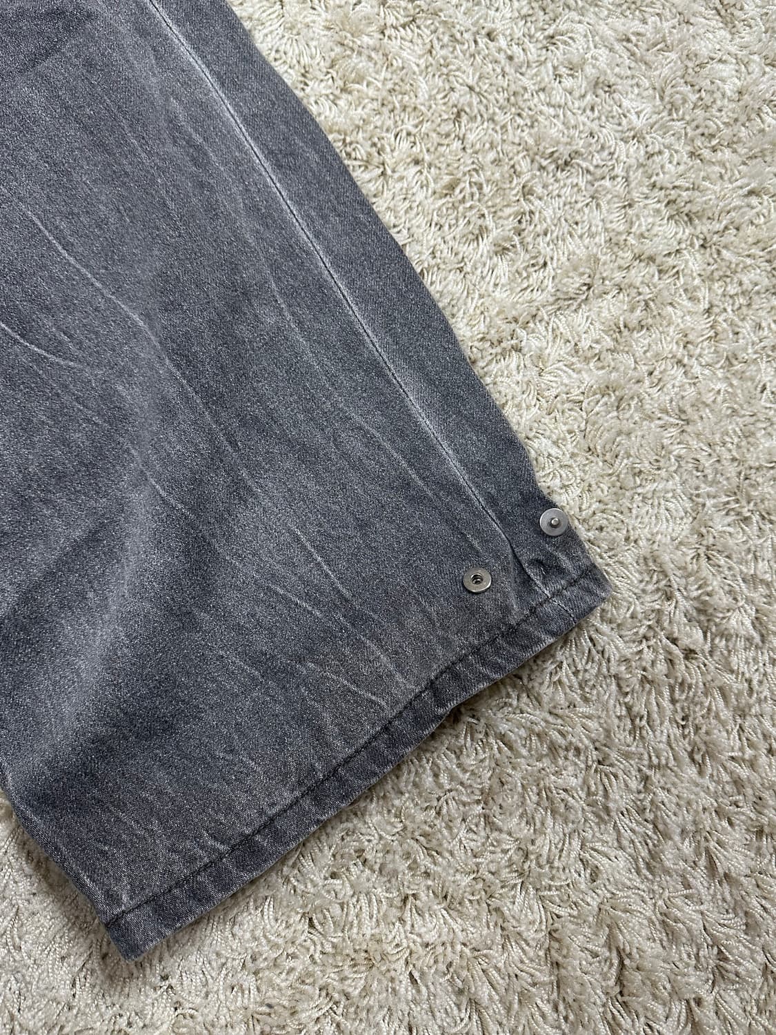 애드오프 빈티지 워시드 컨버터블 데님팬츠 그레이 상품이미지4