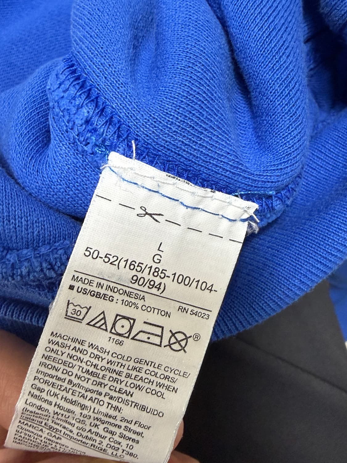 YZY Gap 퍼펙트 후디 블루 L 상품이미지4