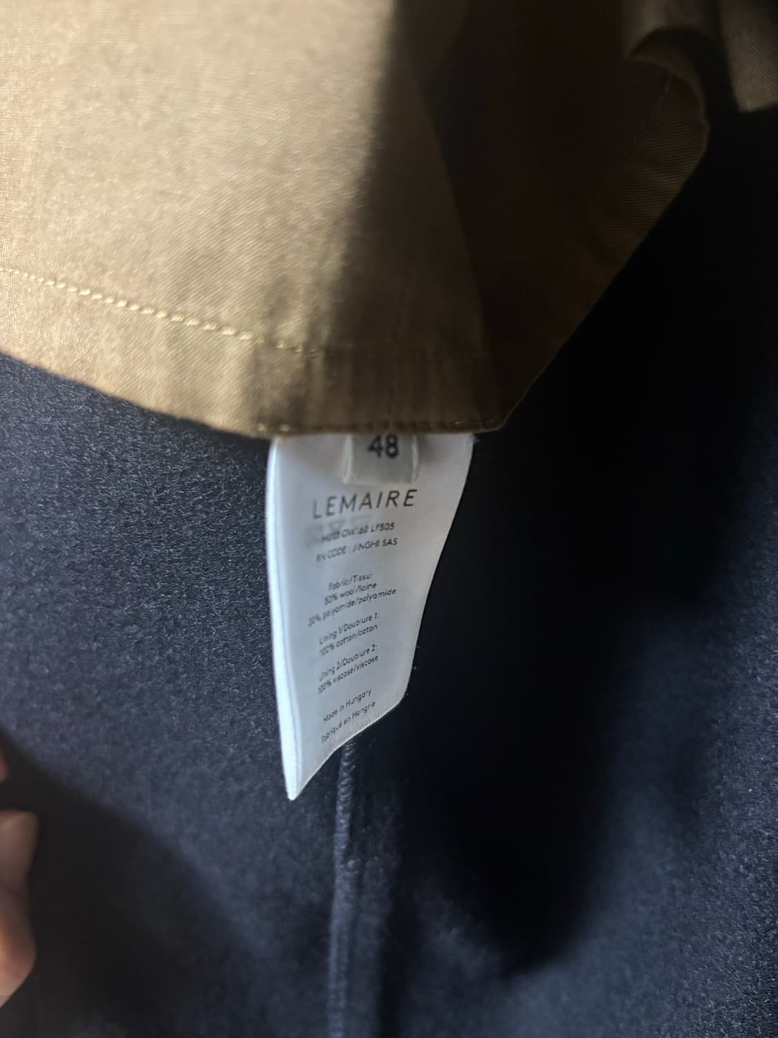 교환&판매 르메르 울 불루종 48(새상품) 상품이미지3