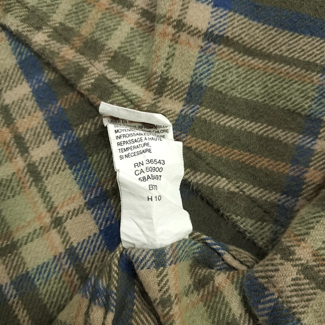 CN427 2XL 팀버랜드 포레스트그린 체크 플란넬 긴팔 셔츠 남방 상품이미지6