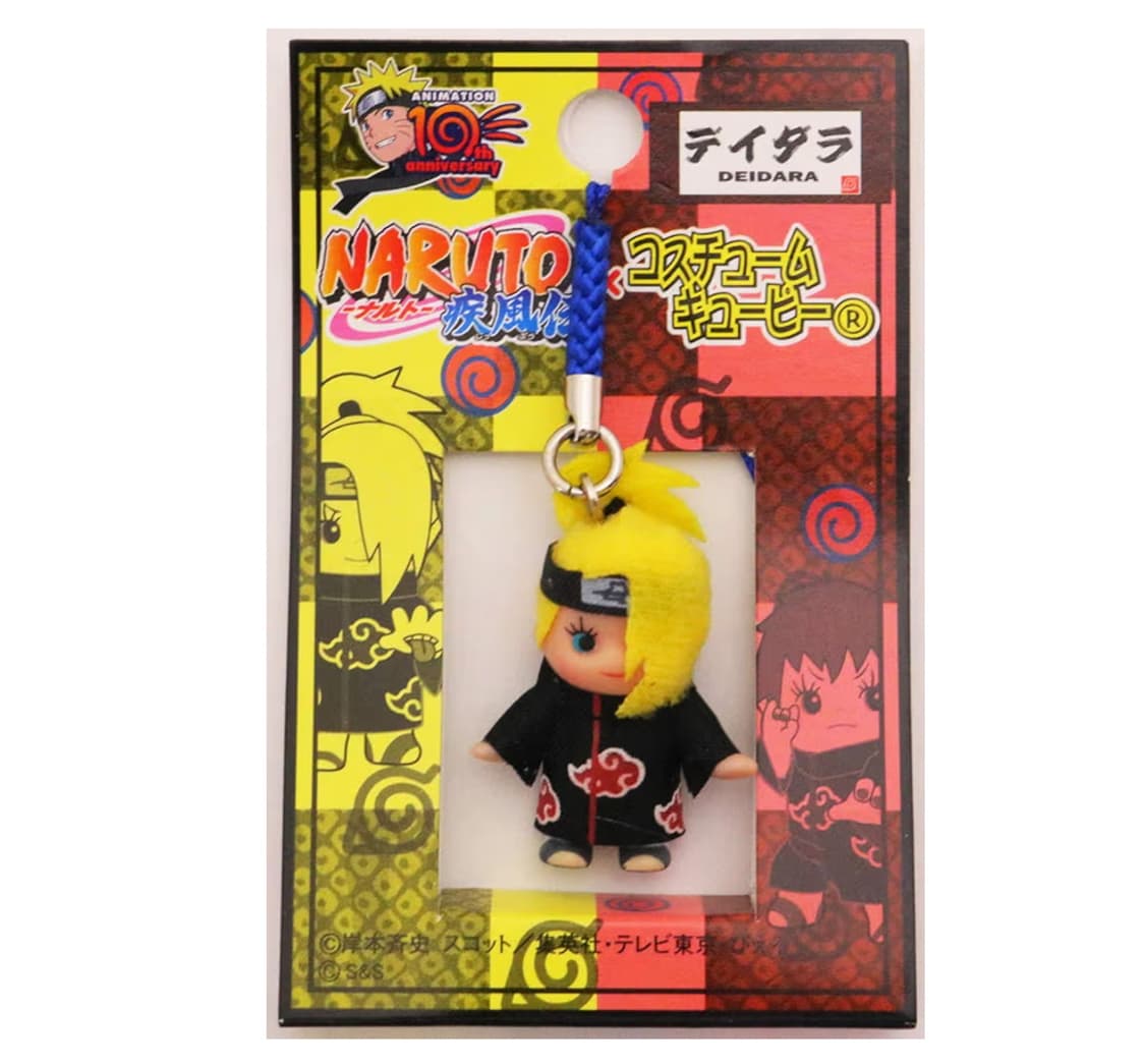 나루토 데이다라 코스튬 큐피 스트랩 고전 10주년 키링 아카츠키 상품이미지1