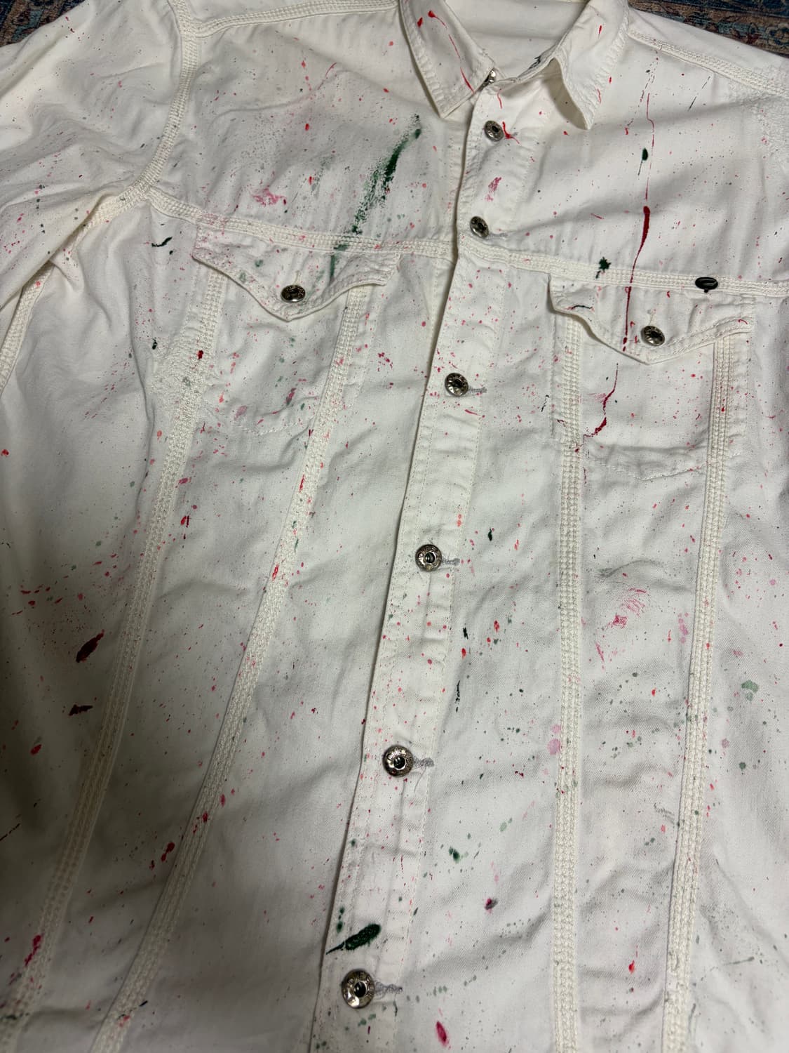 디젤 페인팅 커스텀 셔츠 자켓 상품이미지3