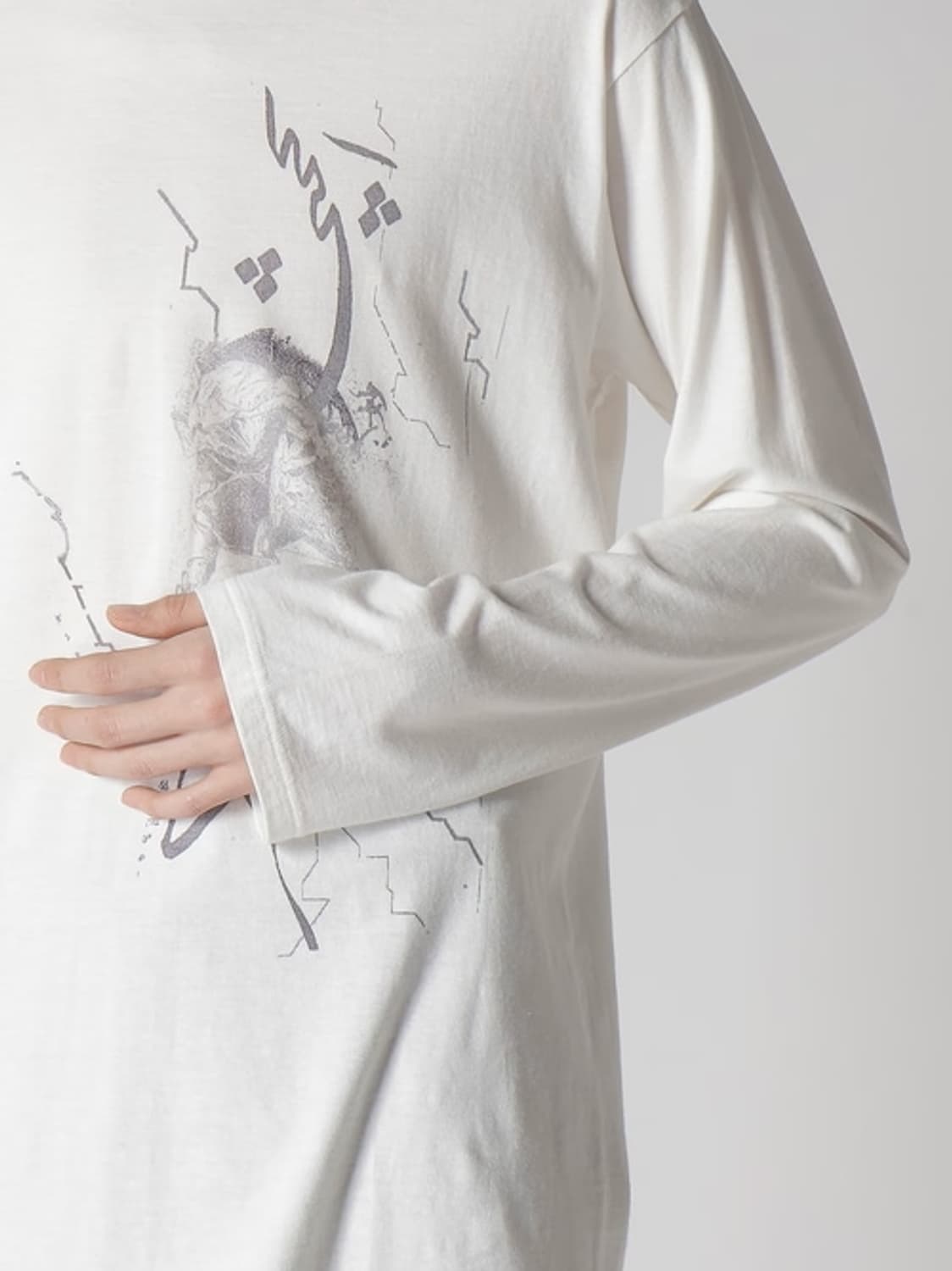 새상품 요지야마모토 30/1코마 천축 화이트 롱슬리브 3size 상품이미지5