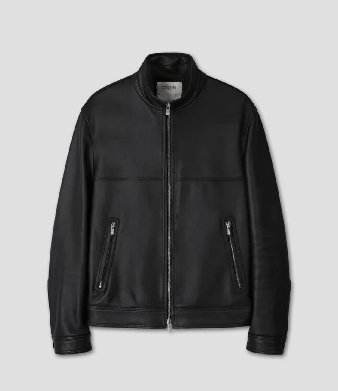 다이브인 램스킨 하이넥 레더 자켓 1 상품이미지1