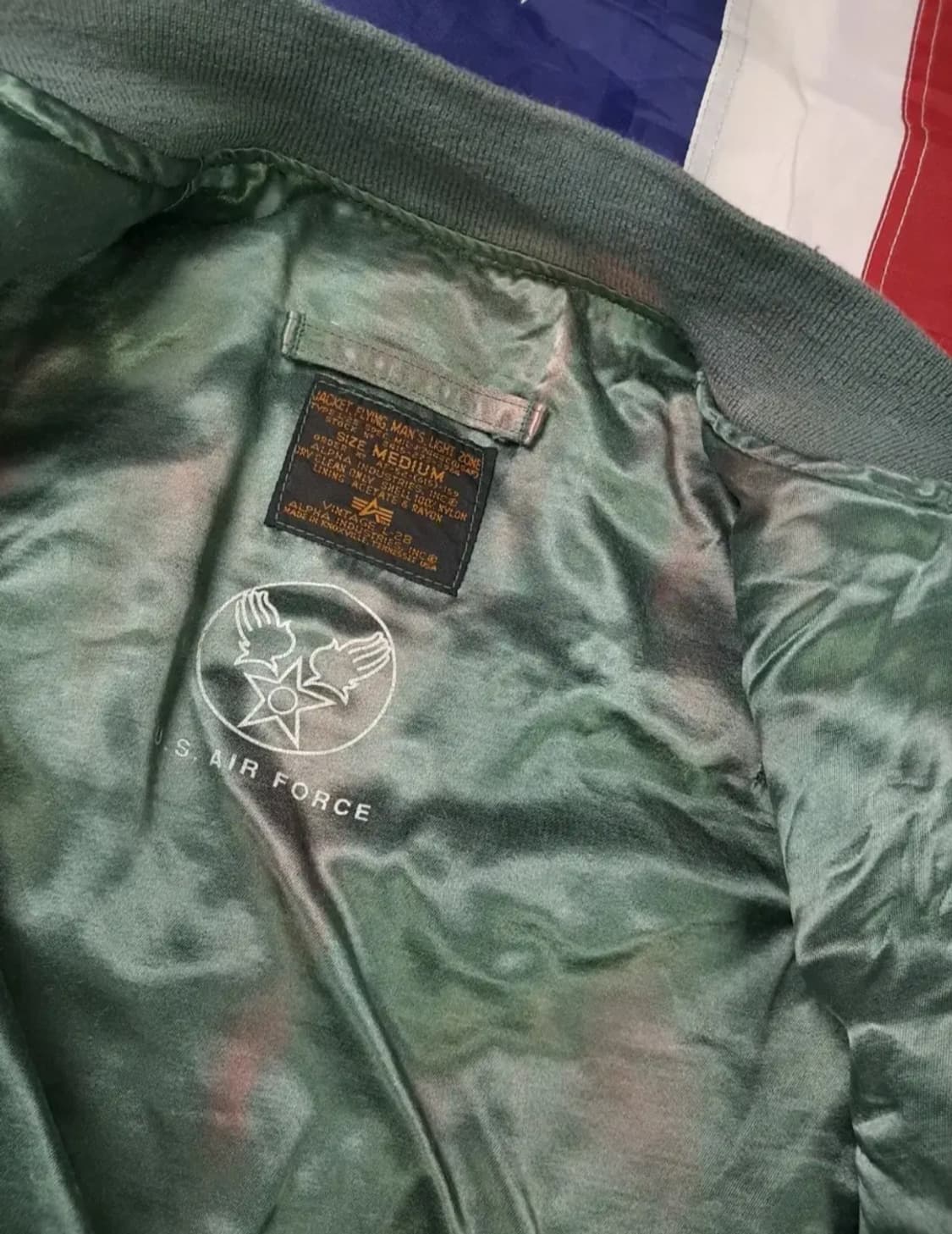 오리지날 알파사 미공군 L-2B 빈티지 항공점퍼 상품이미지9