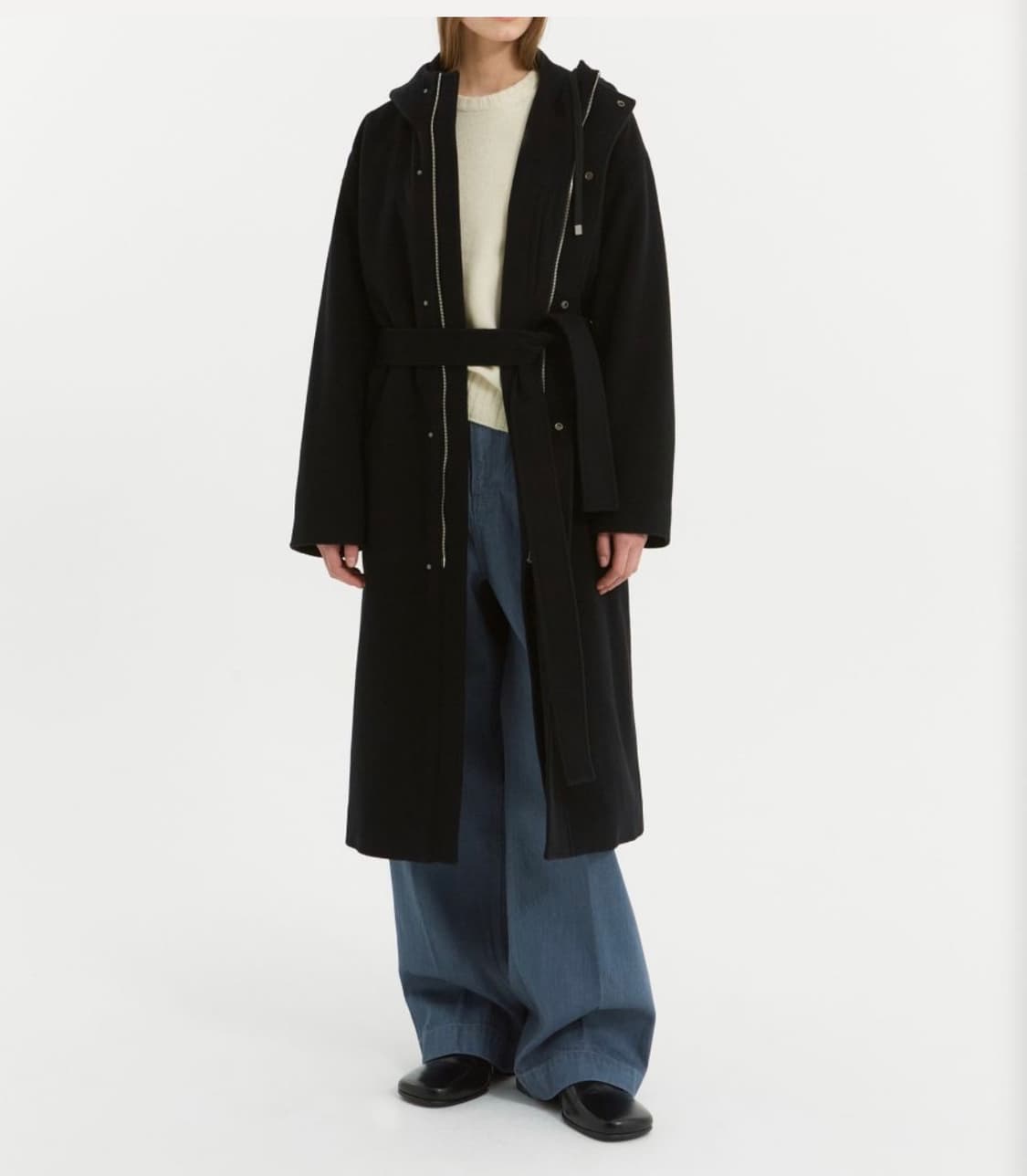 라벨 아카이브 Rue hoodie coat black 상품이미지1