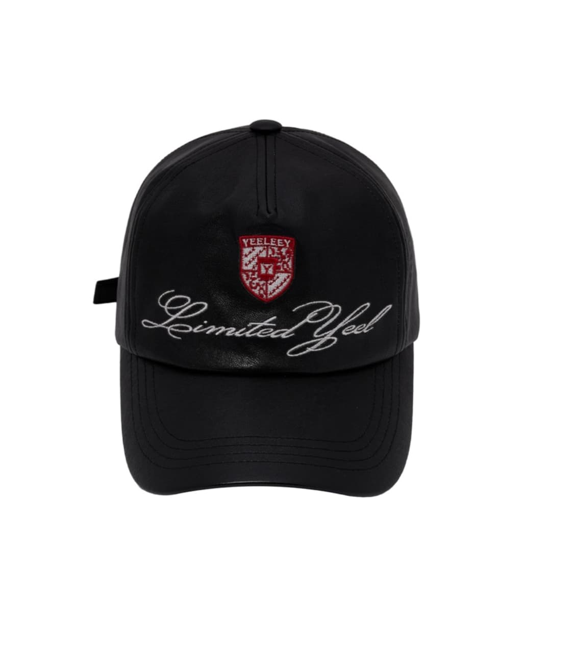 YEEL PATCH LEATER BALL CAP BLACK 상품이미지2